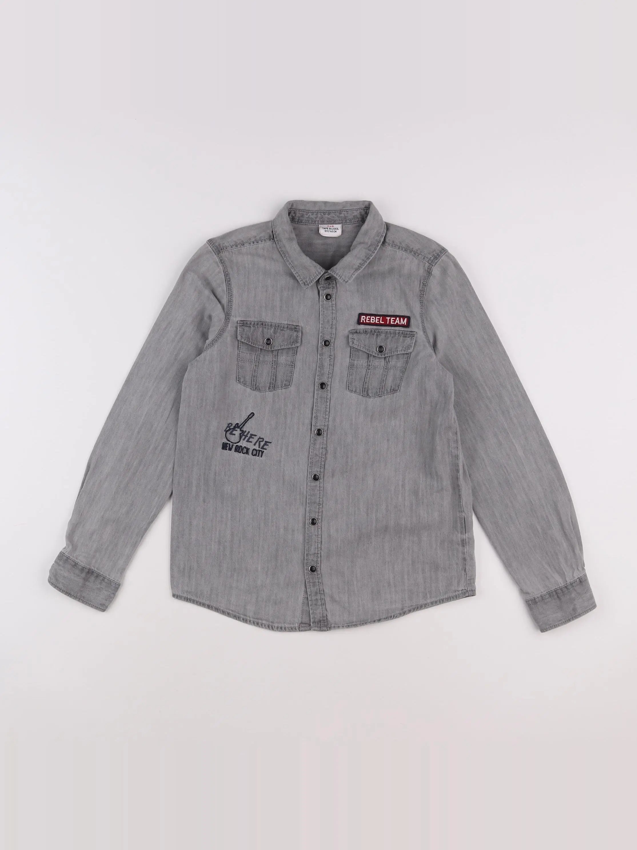 Tape à l'oeil - chemise gris - 10 ans