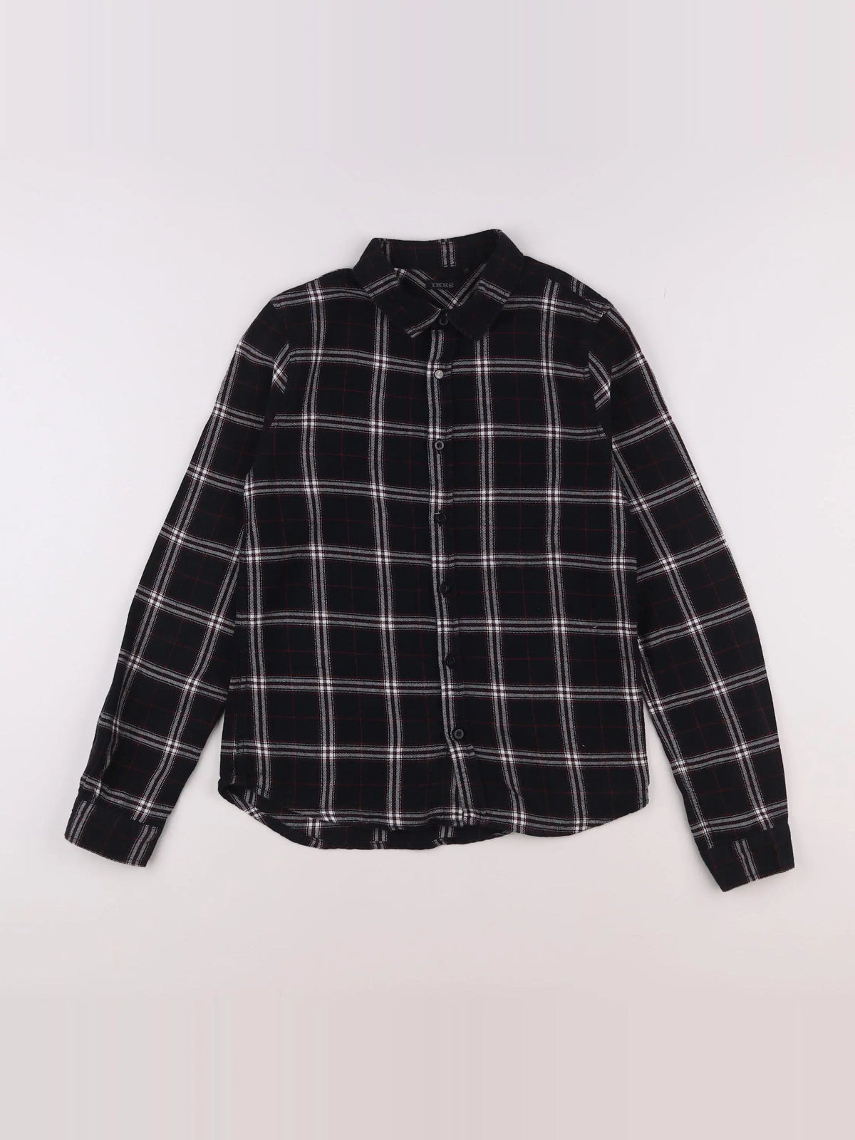 IKKS - chemise noir, rouge - 12 ans