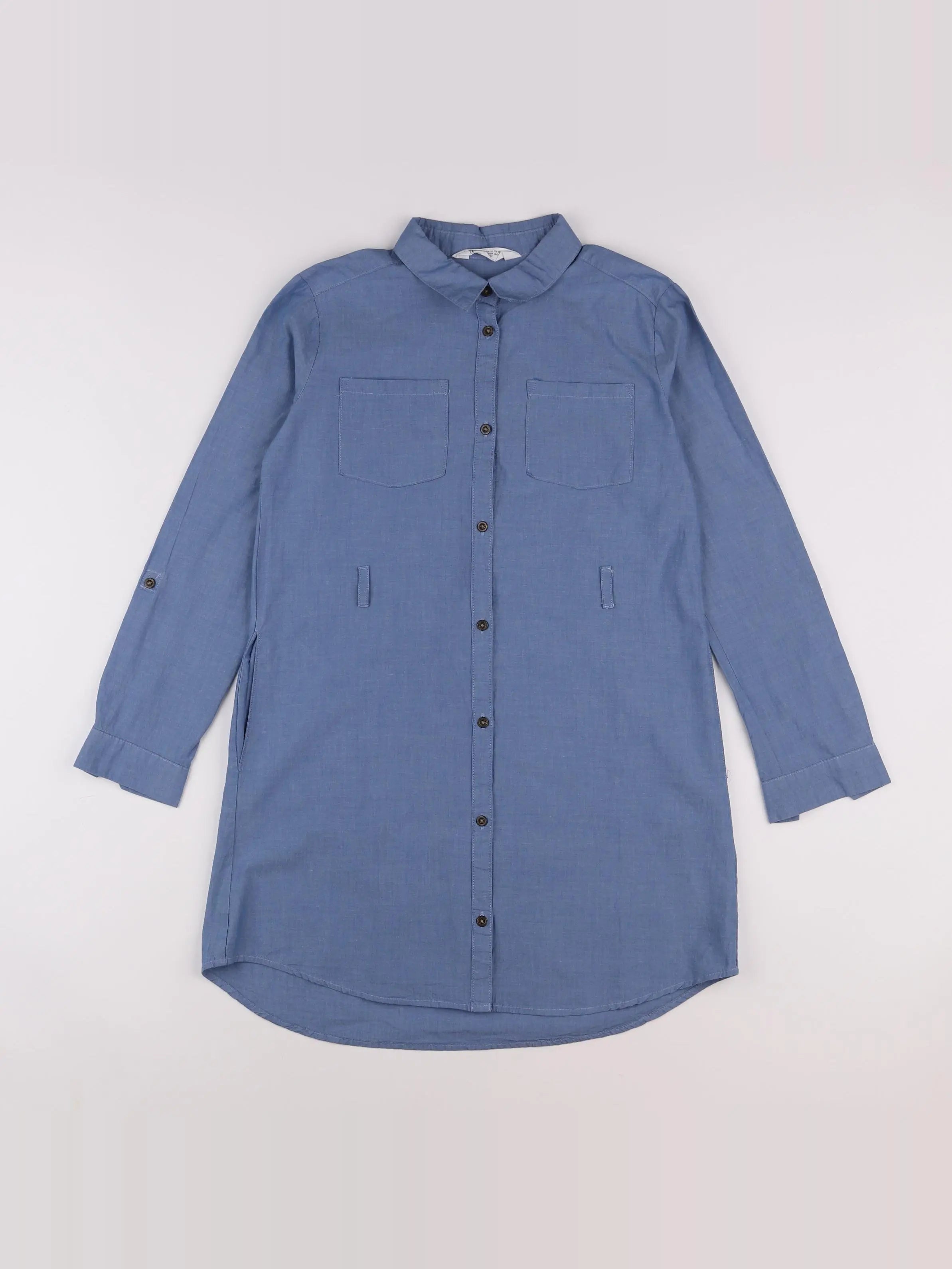 H&M - robe bleu - 10/11 ans