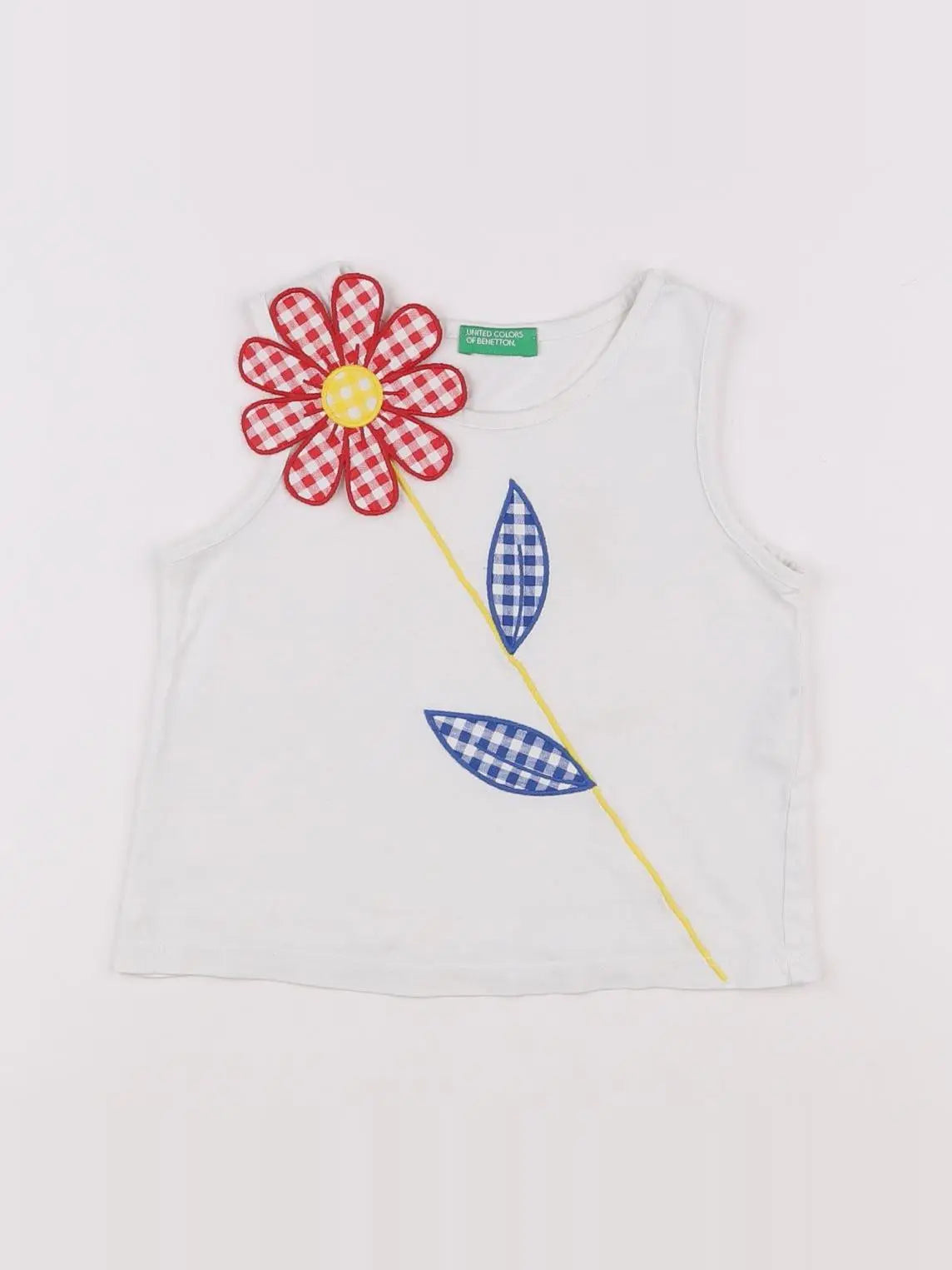 Benetton - débardeur blanc - 12 mois