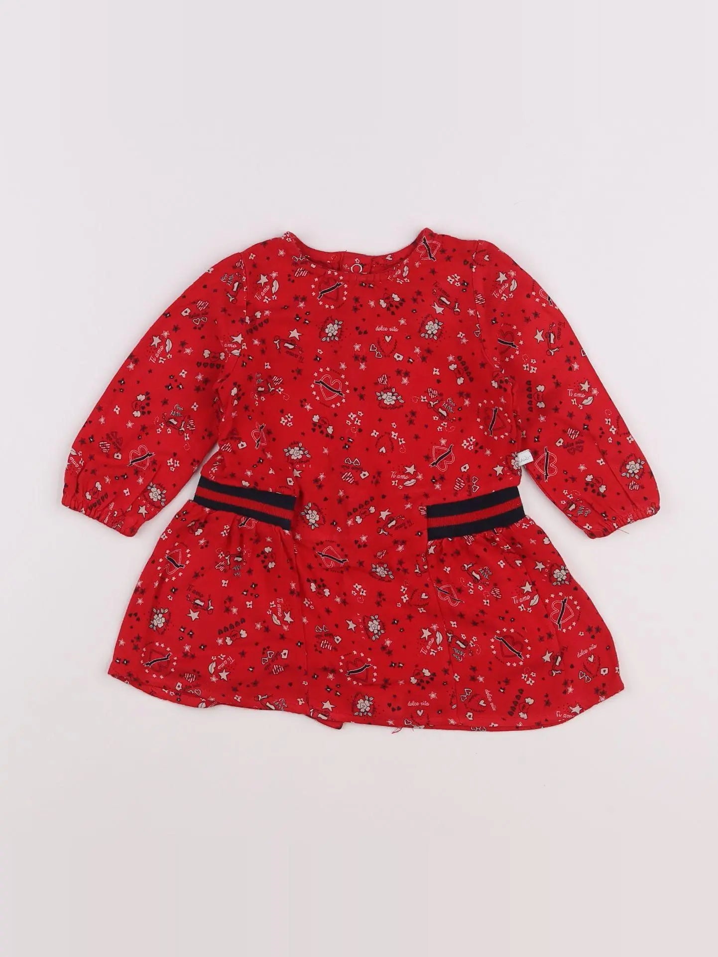 IKKS - robe rouge - 12 mois