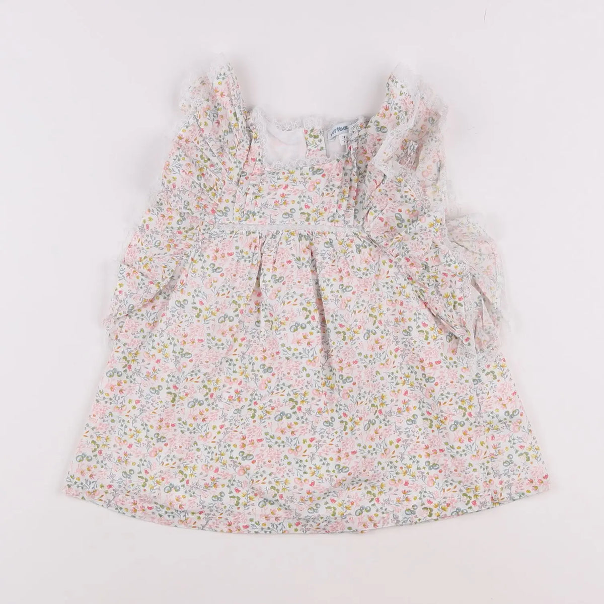 Vertbaudet - robe blanc - 12 mois