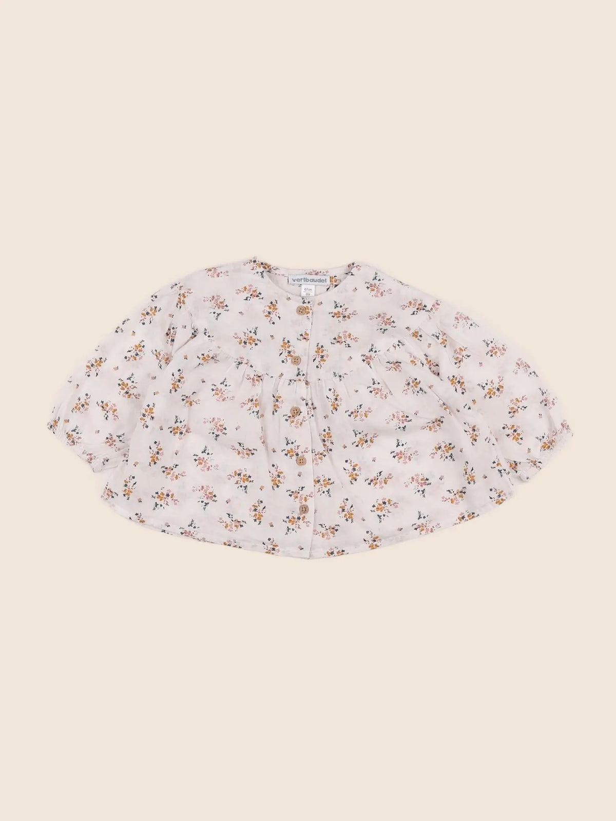 Vertbaudet - blouse beige - 6 mois