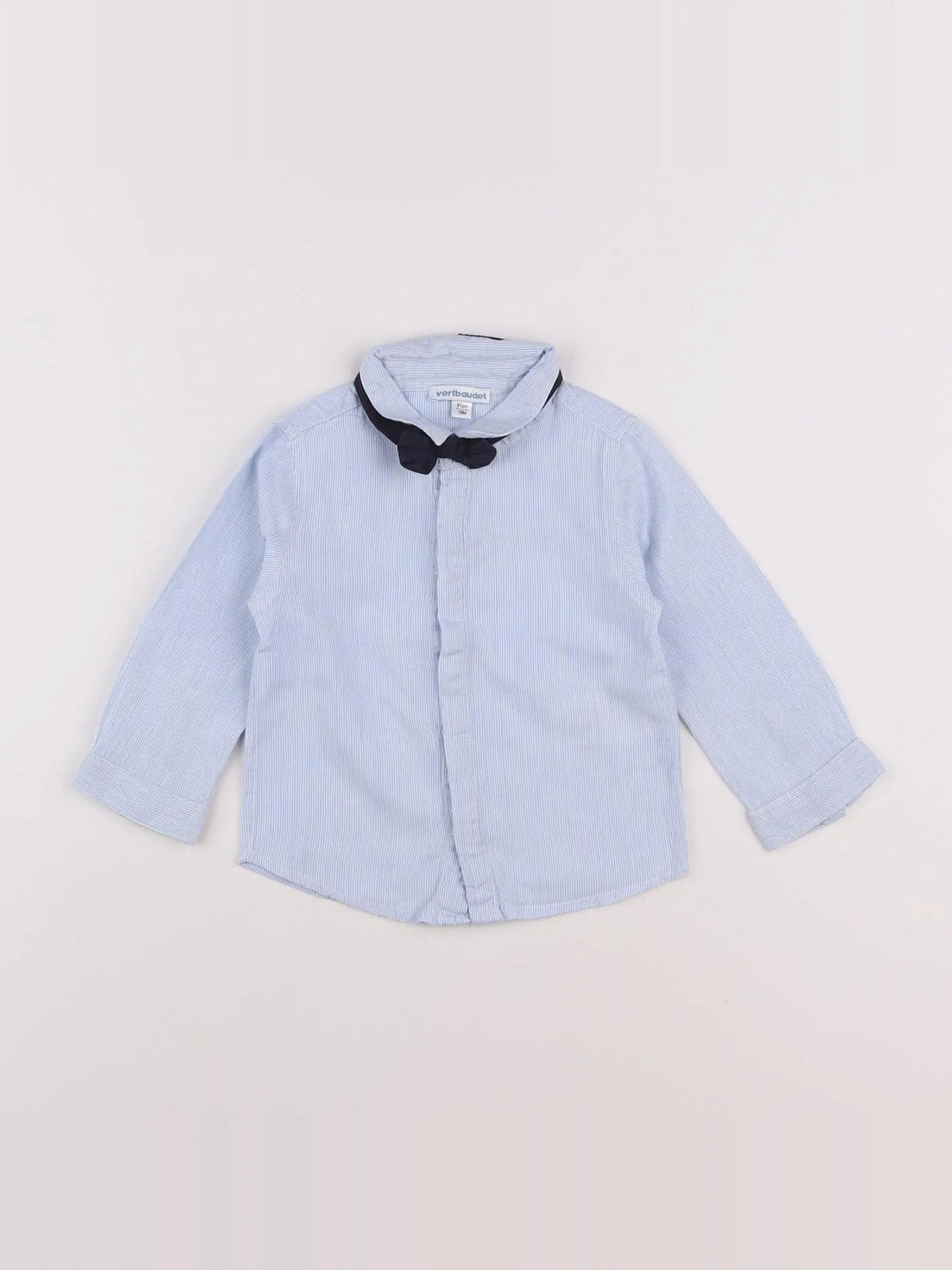 Vertbaudet - chemise bleu, blanc - 18 mois