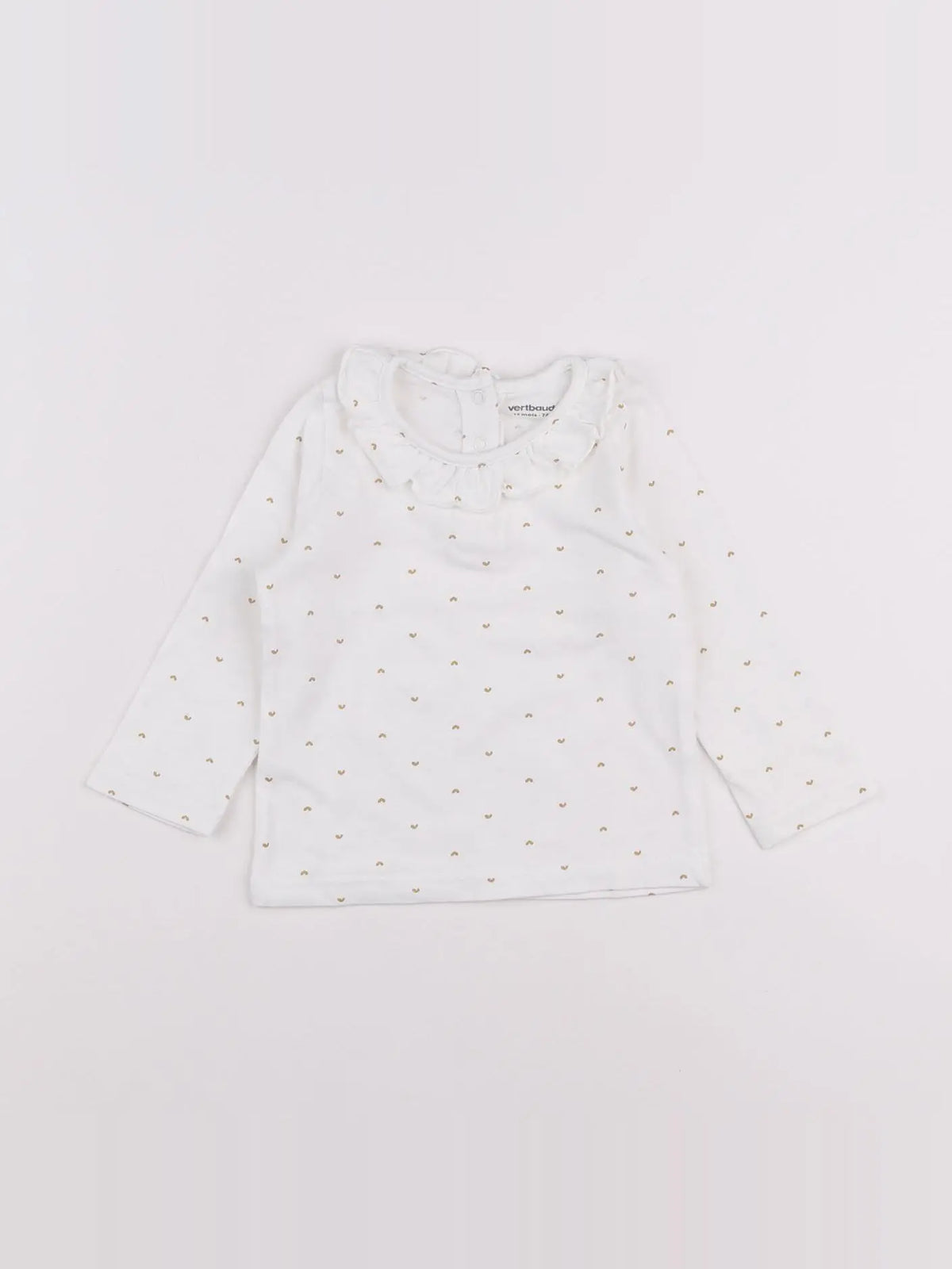 Vertbaudet - tee-shirt blanc - 12 mois