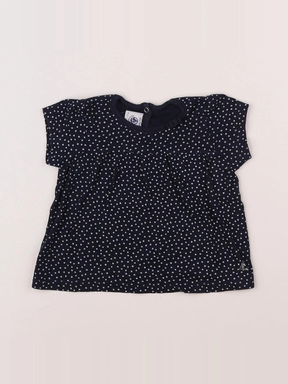 Petit Bateau - tee-shirt bleu, blanc - 12 mois