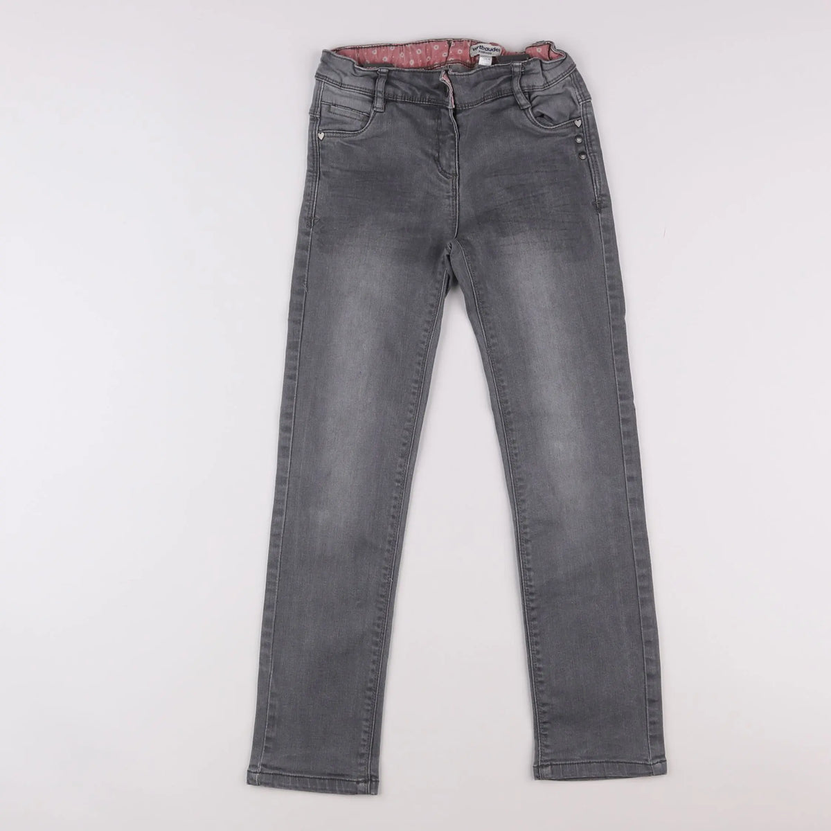 Vertbaudet - jean gris - 8 ans