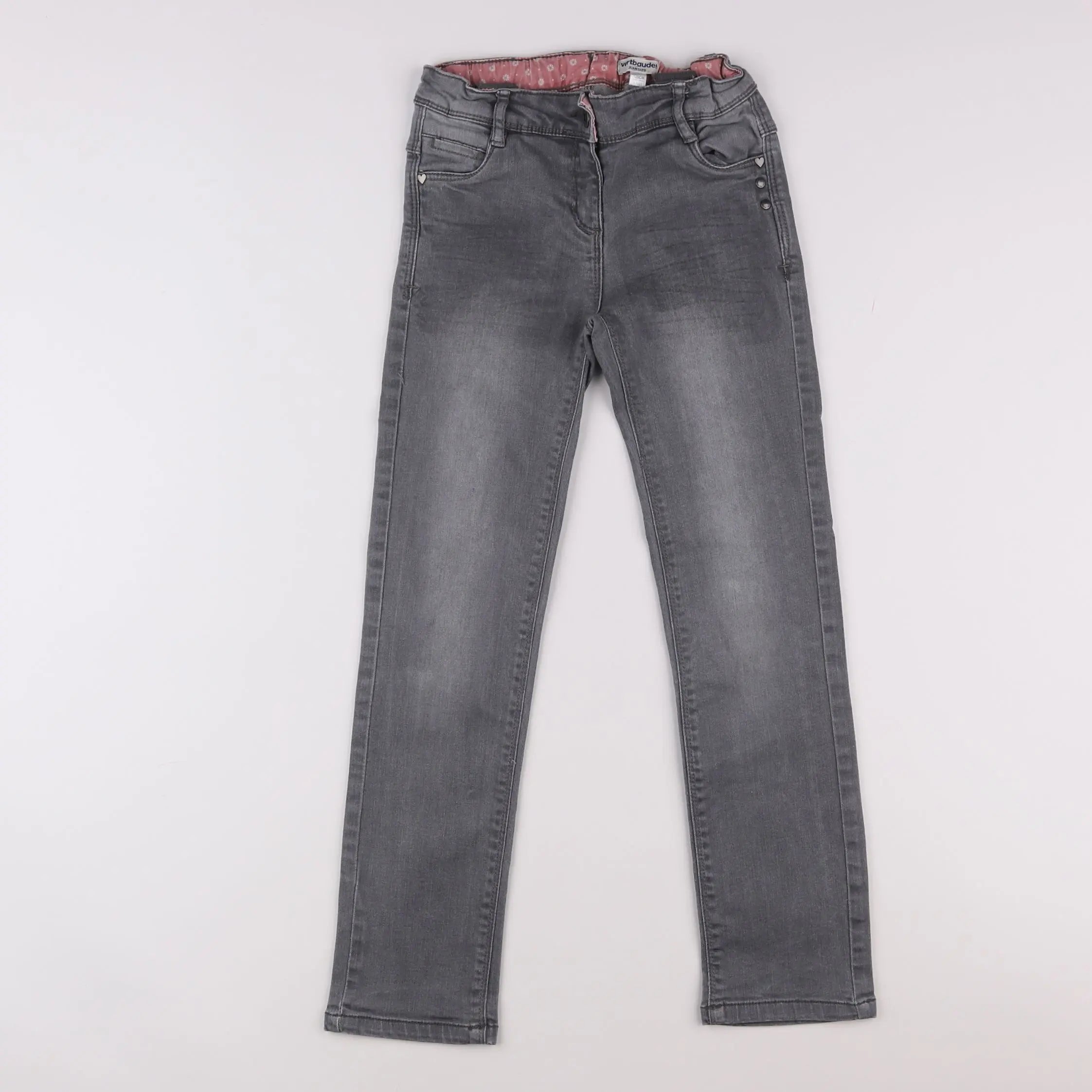 Vertbaudet - jean gris - 8 ans