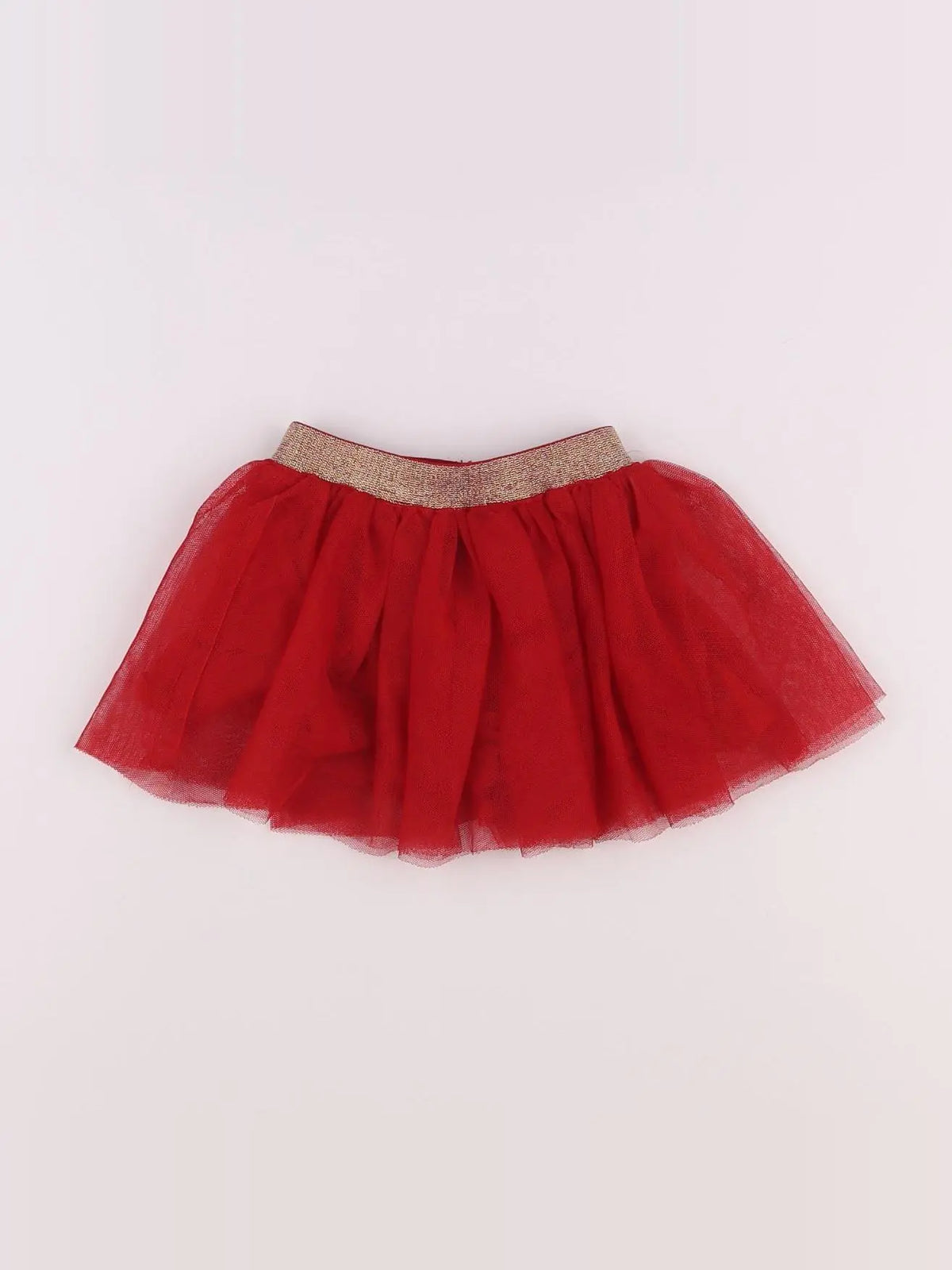 Vertbaudet - jupe rouge - 12 mois