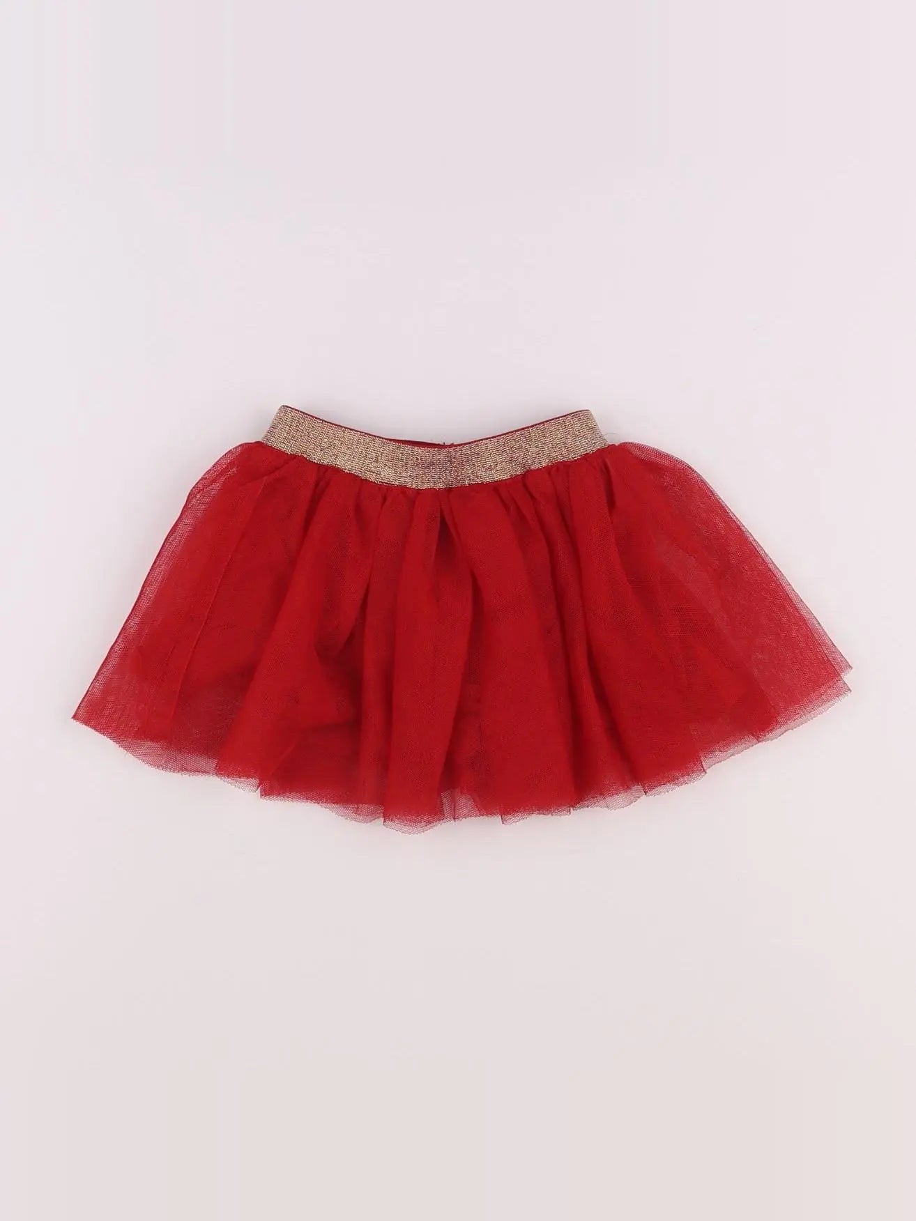 Vertbaudet - jupe rouge - 12 mois