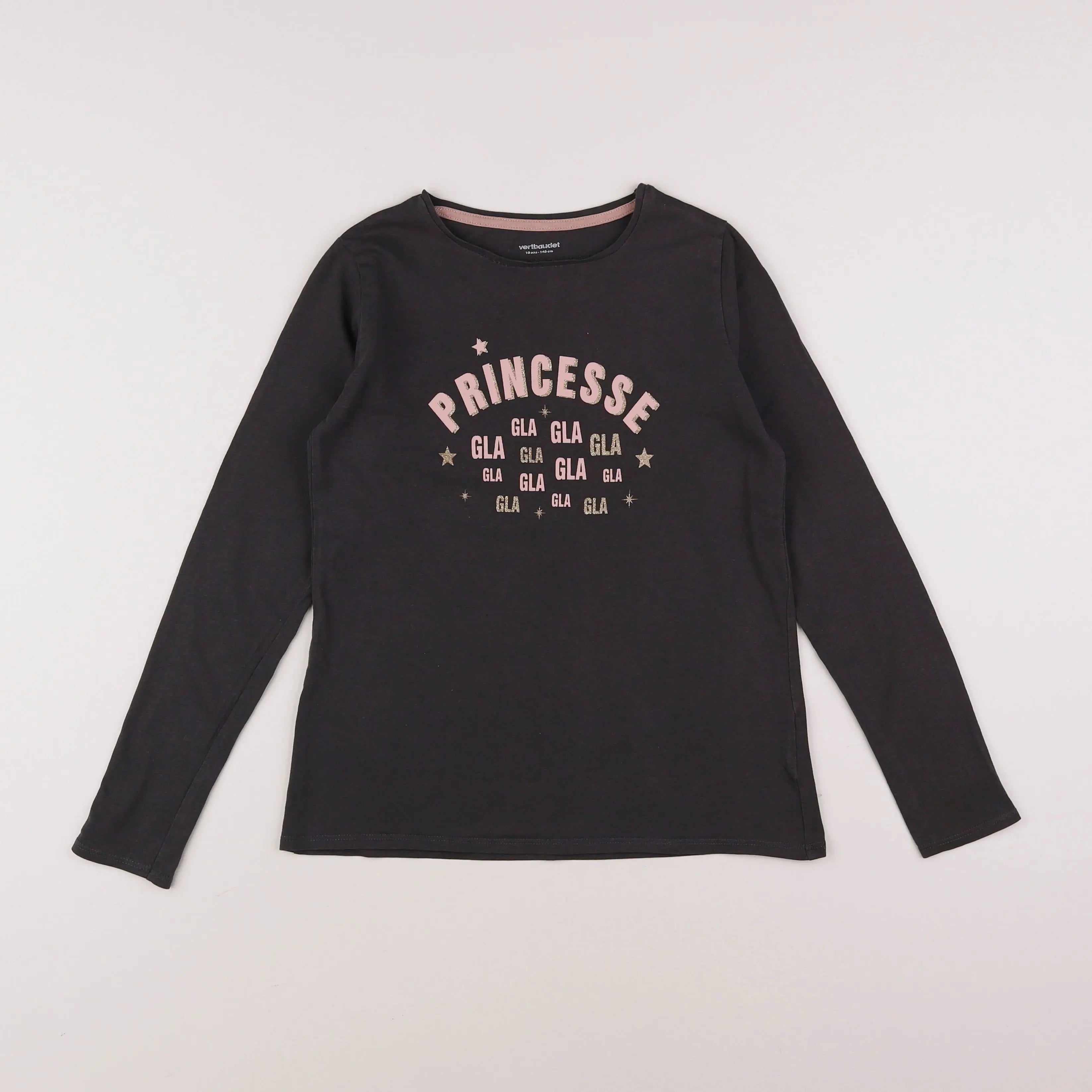 Vertbaudet - tee-shirt gris - 10 ans
