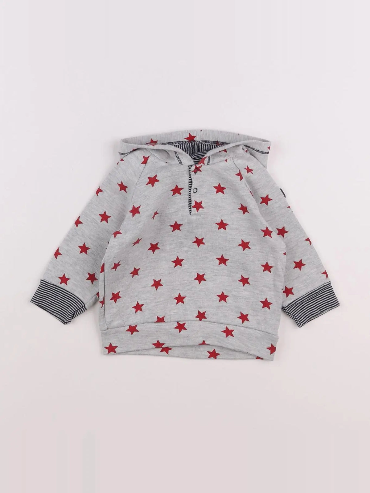 Petit Bateau - sweat gris - 6 mois