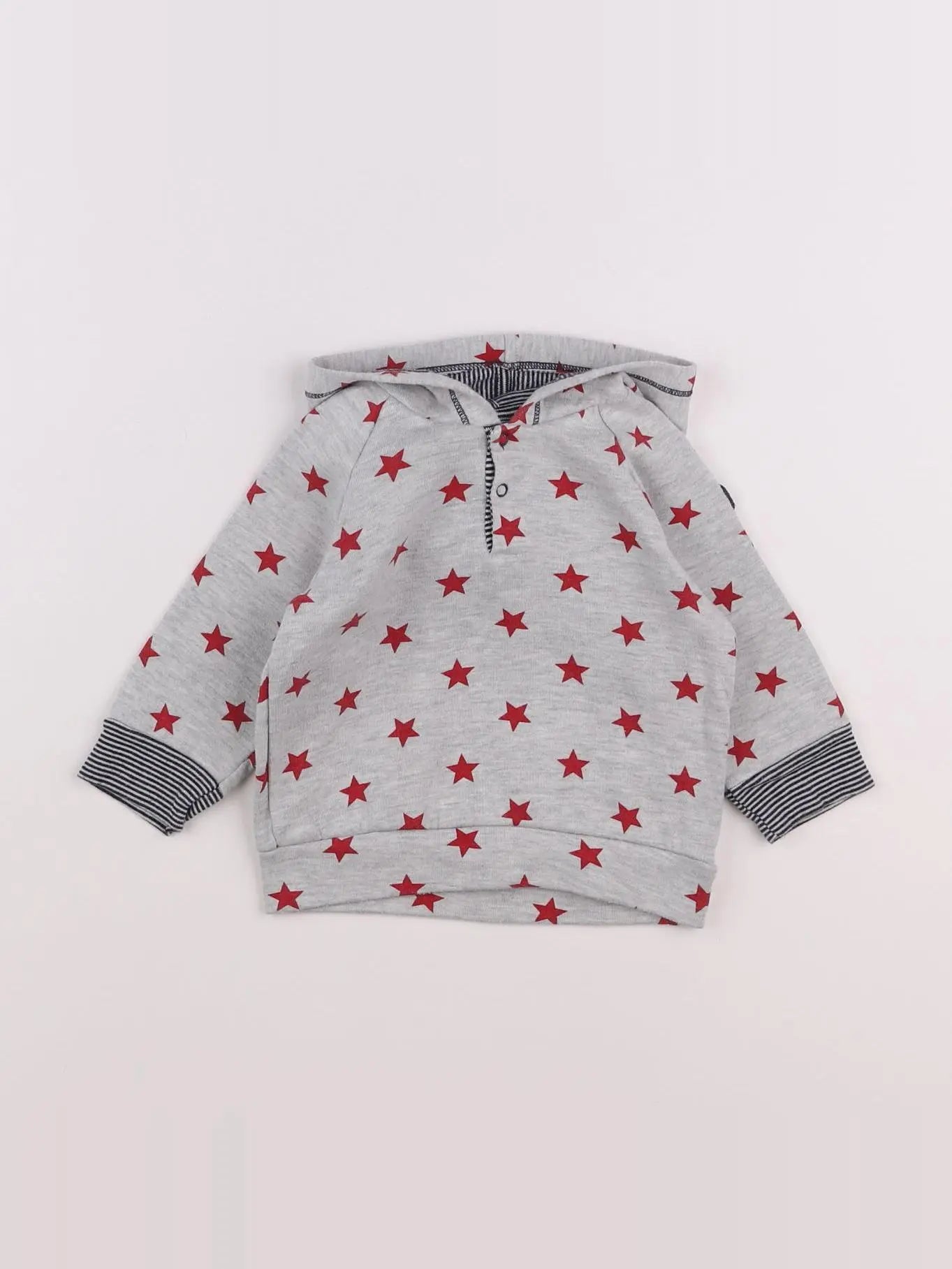 Petit Bateau - sweat gris - 6 mois