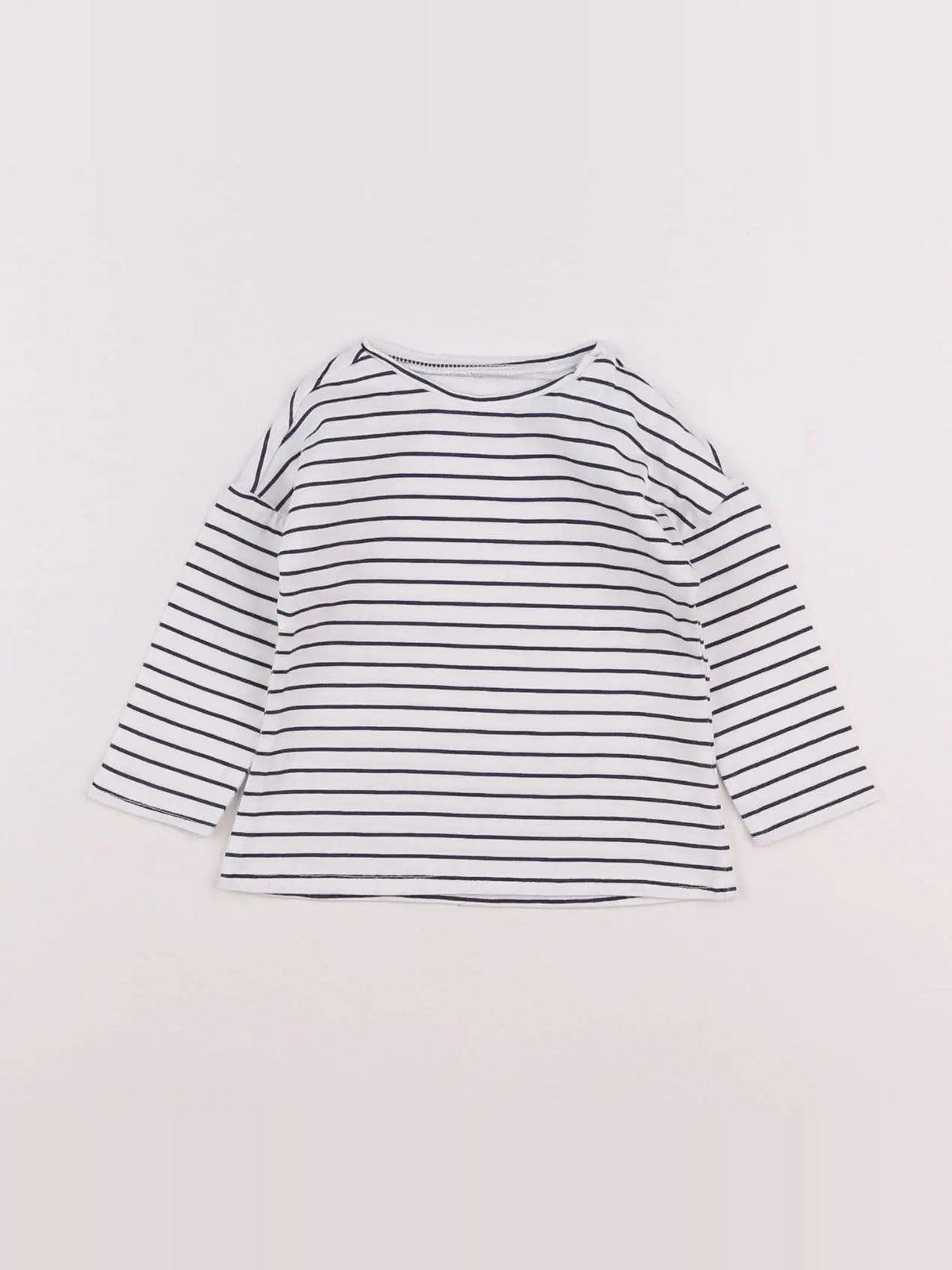Vertbaudet - tee-shirt blanc, bleu - 6 mois