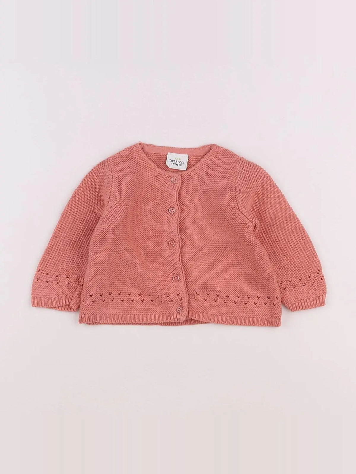 Tape à l'oeil - gilet rose - 6 mois