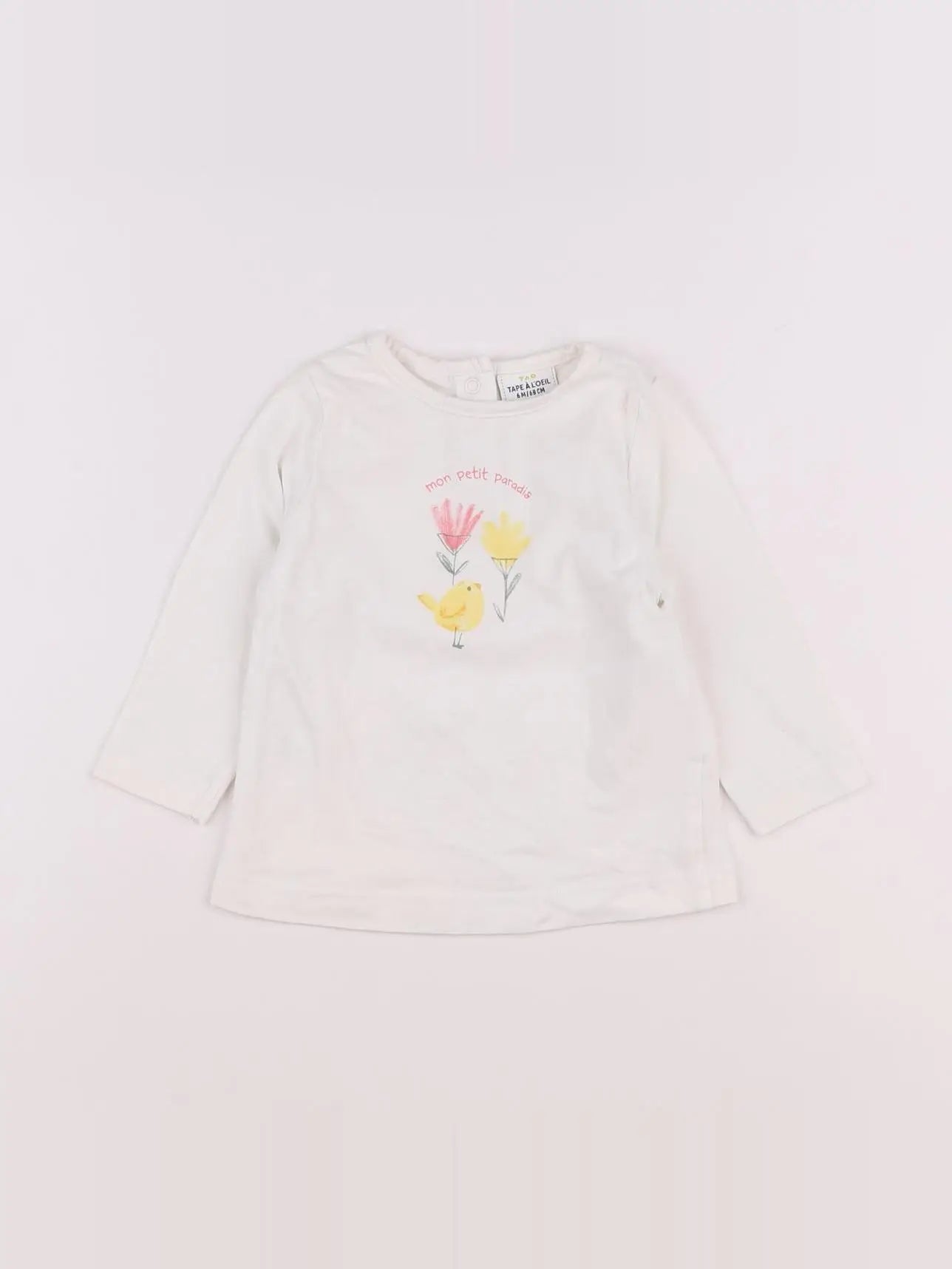 Tape à l'oeil - tee-shirt blanc - 6 mois