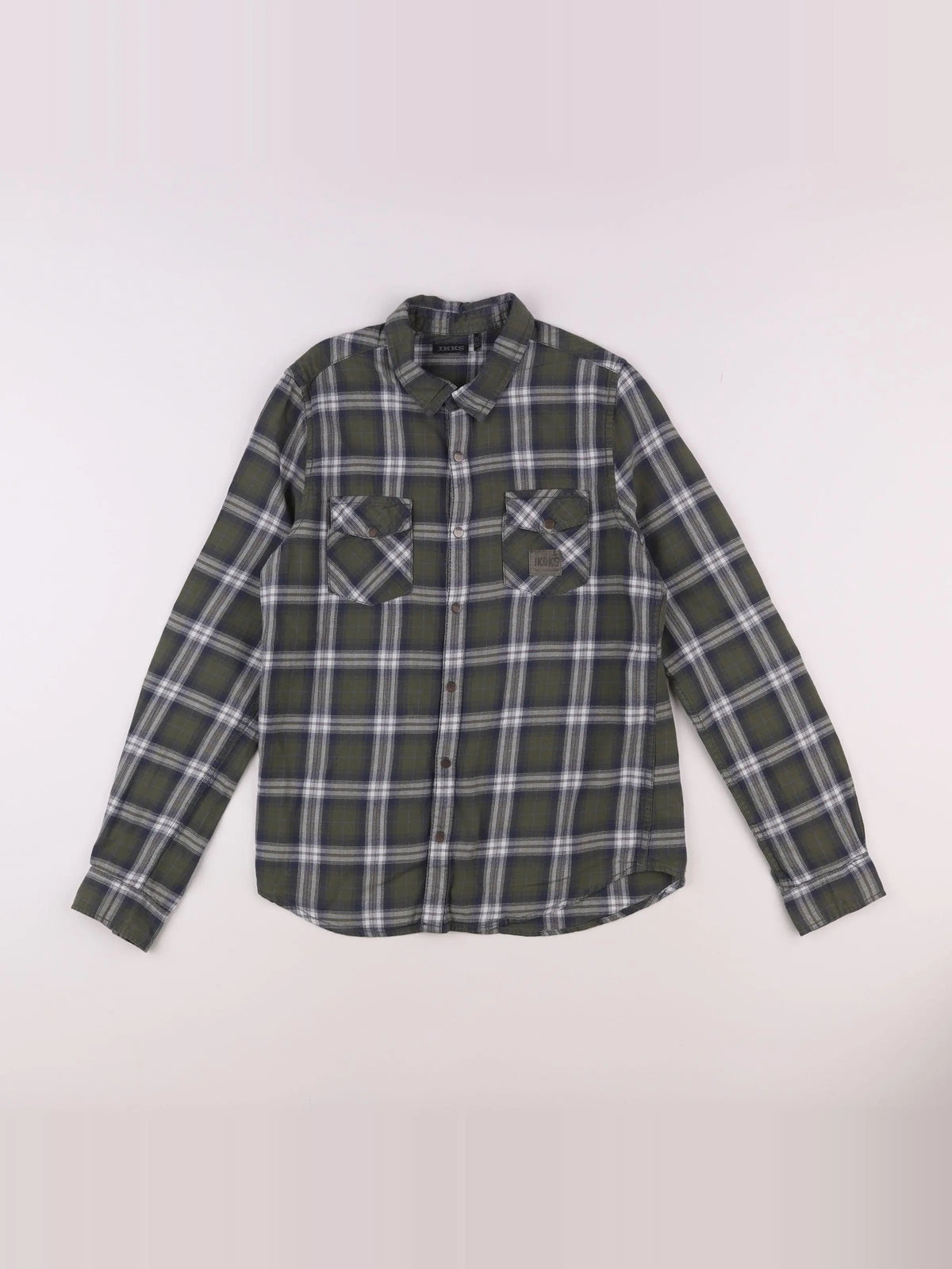 IKKS - chemise imprimé au dos vert - 12 ans