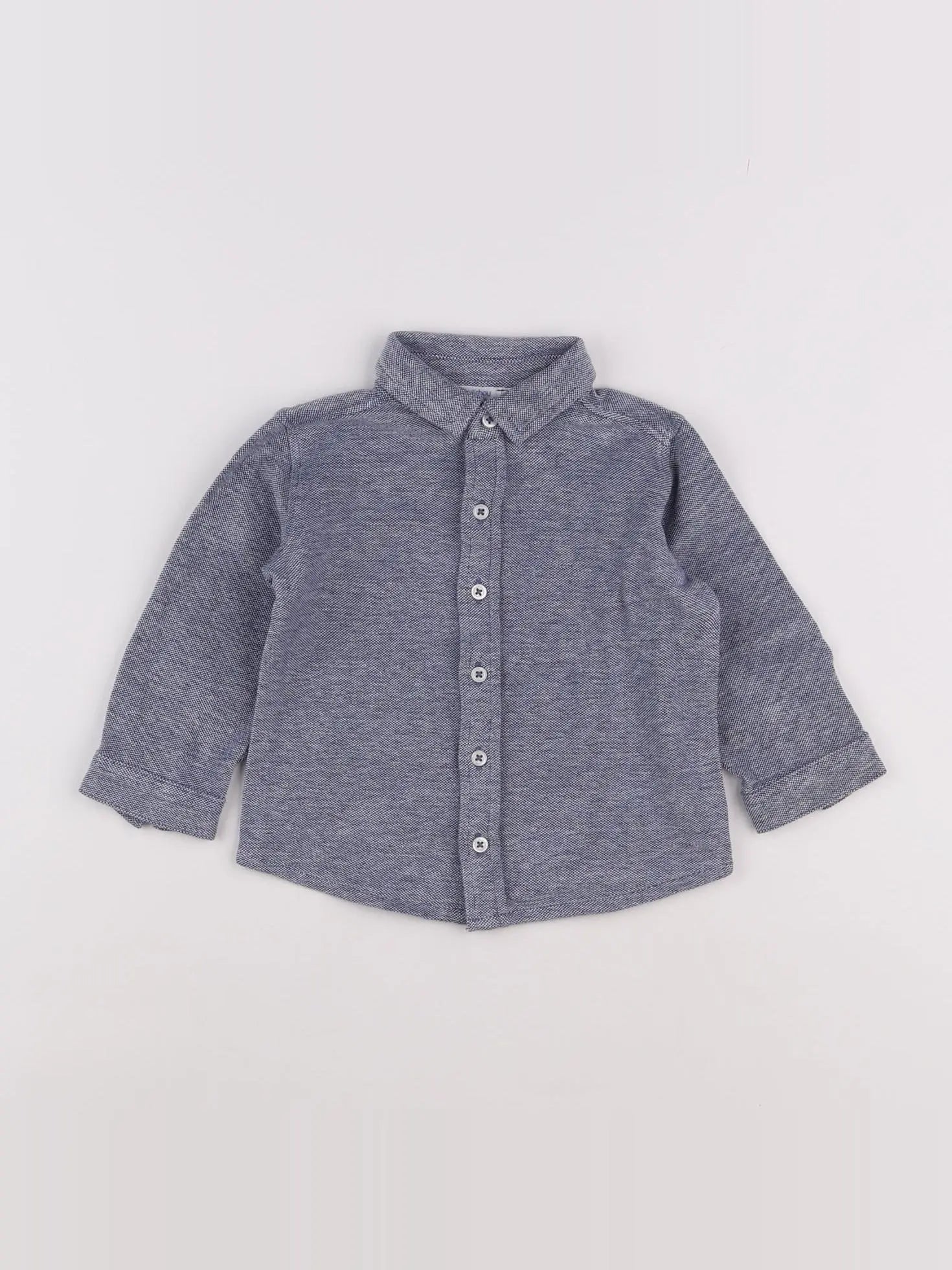 Boutchou - chemise bleu - 12 mois