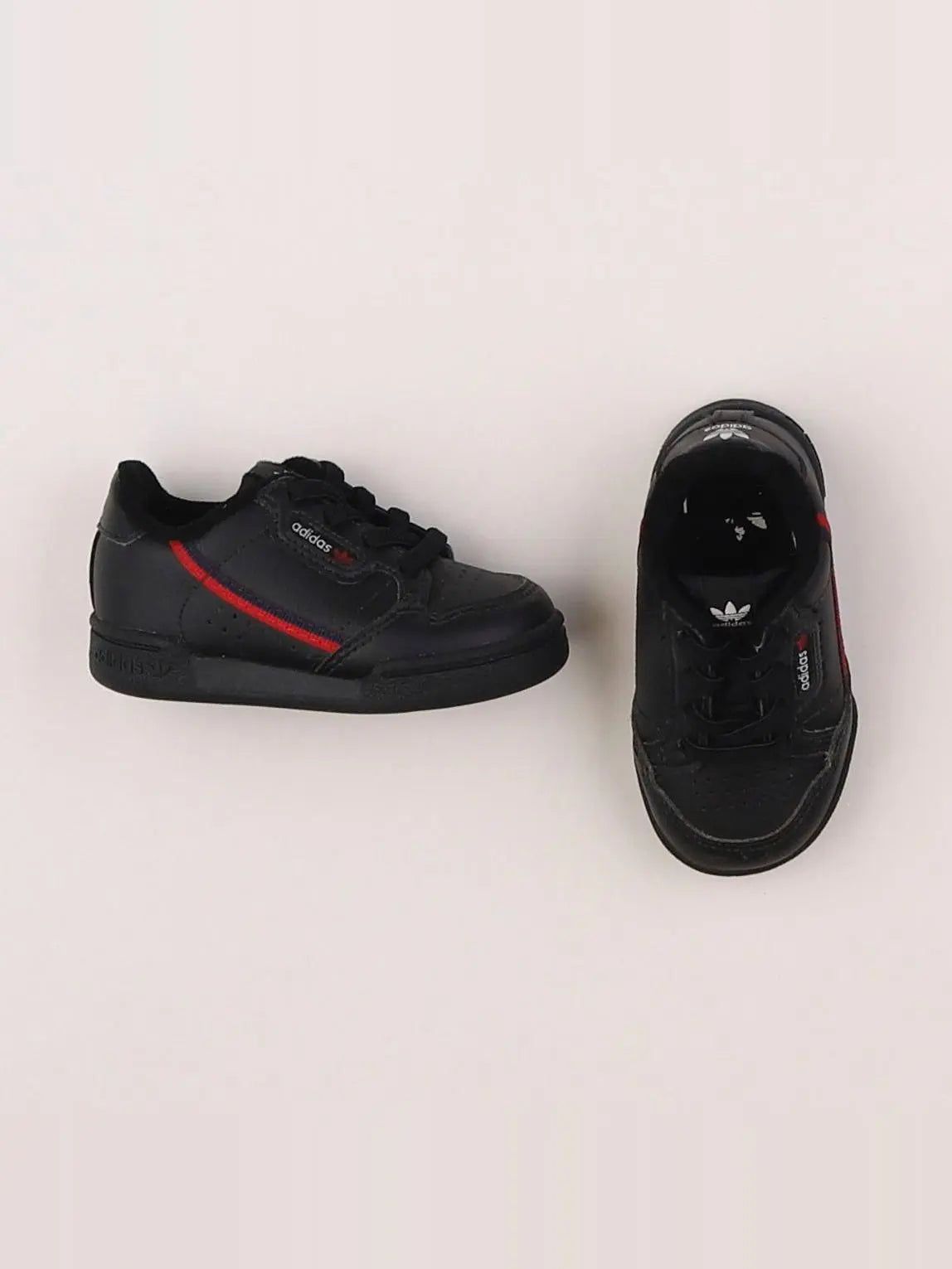 Adidas - tennis à scratch/ lacets noir - pointure 20