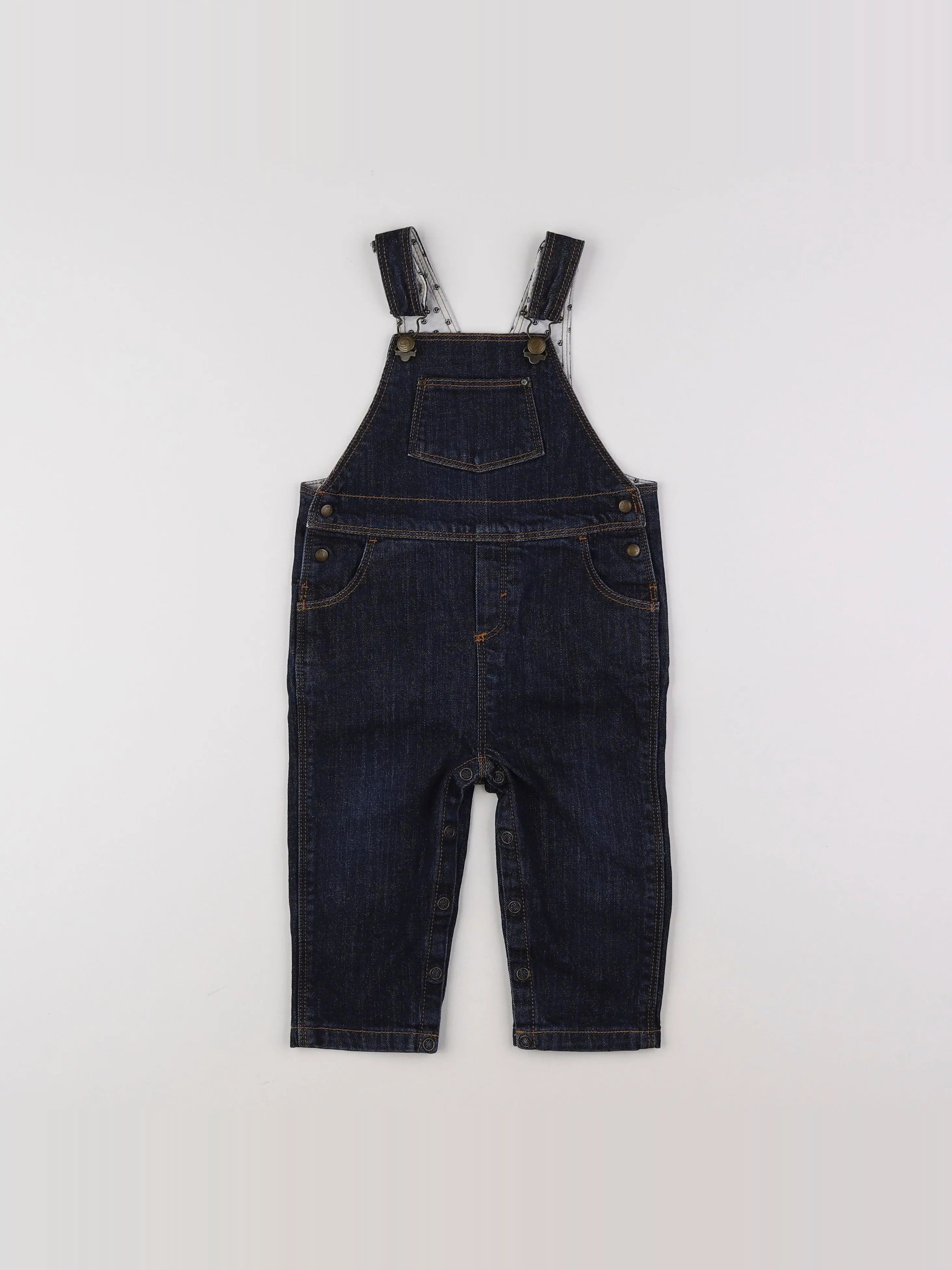 Petit Bateau - salopette bleu - 12 mois