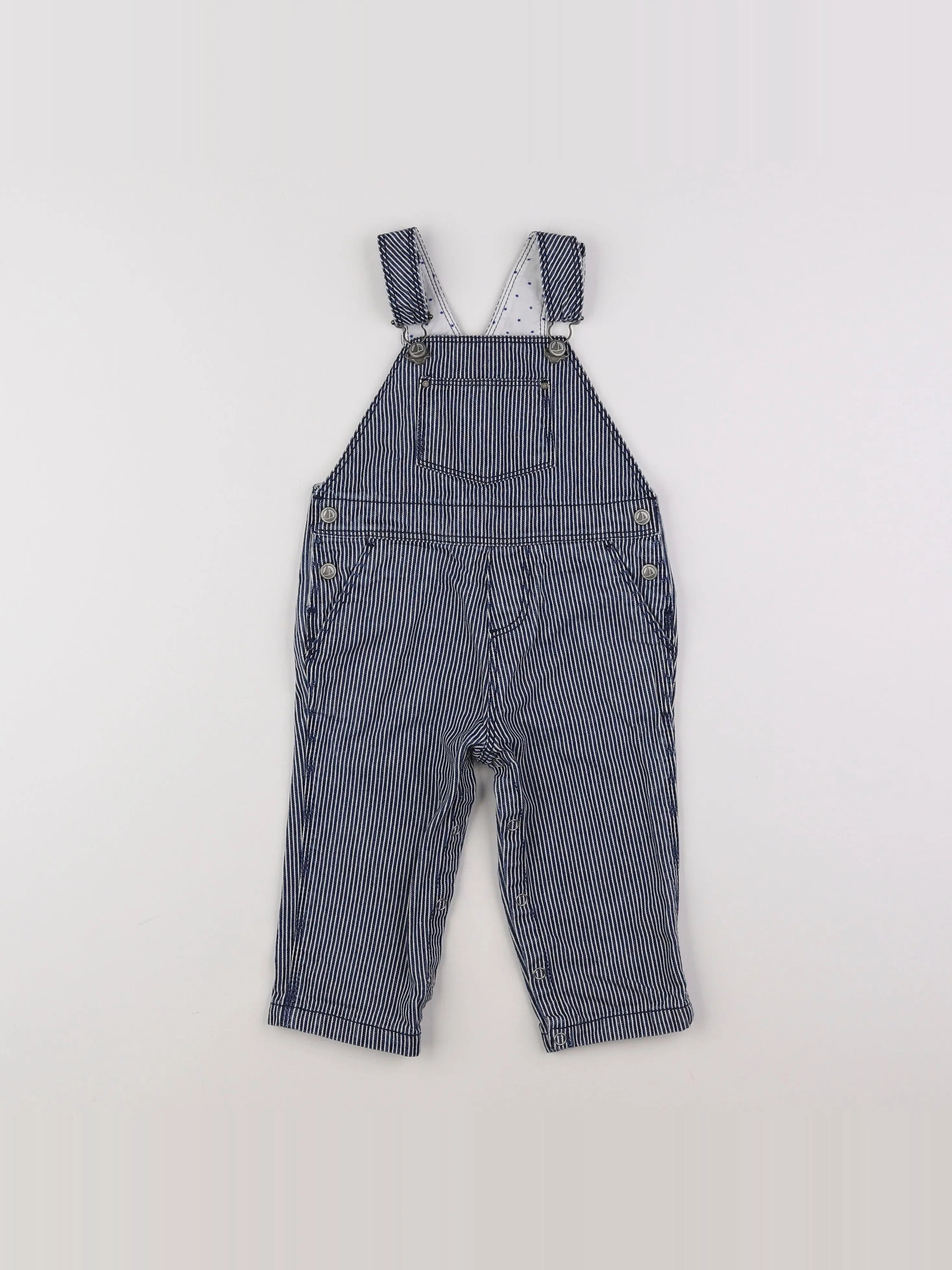 Petit Bateau - salopette bleu - 12 mois