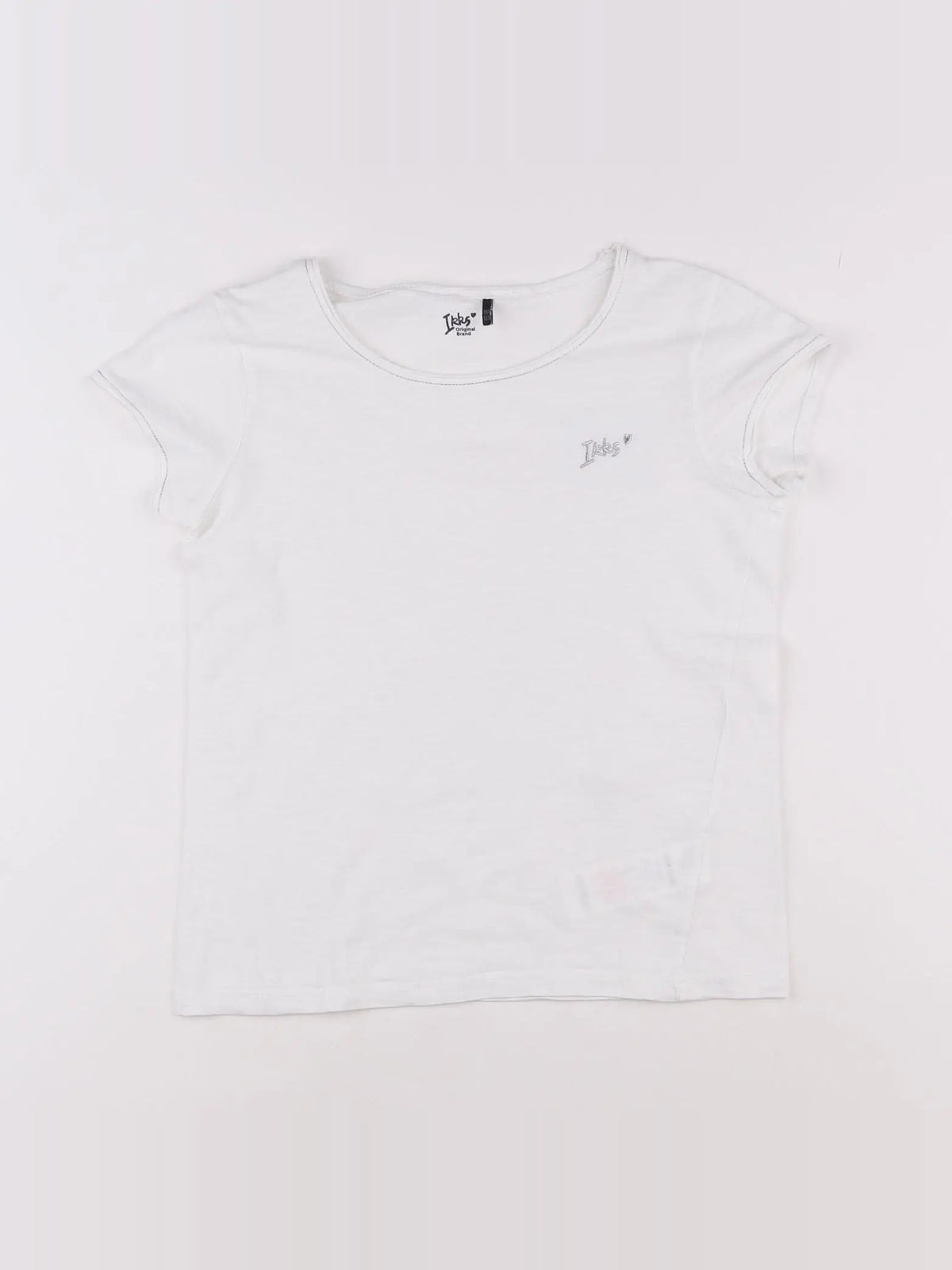 IKKS - tee-shirt argent, blanc - 10 ans