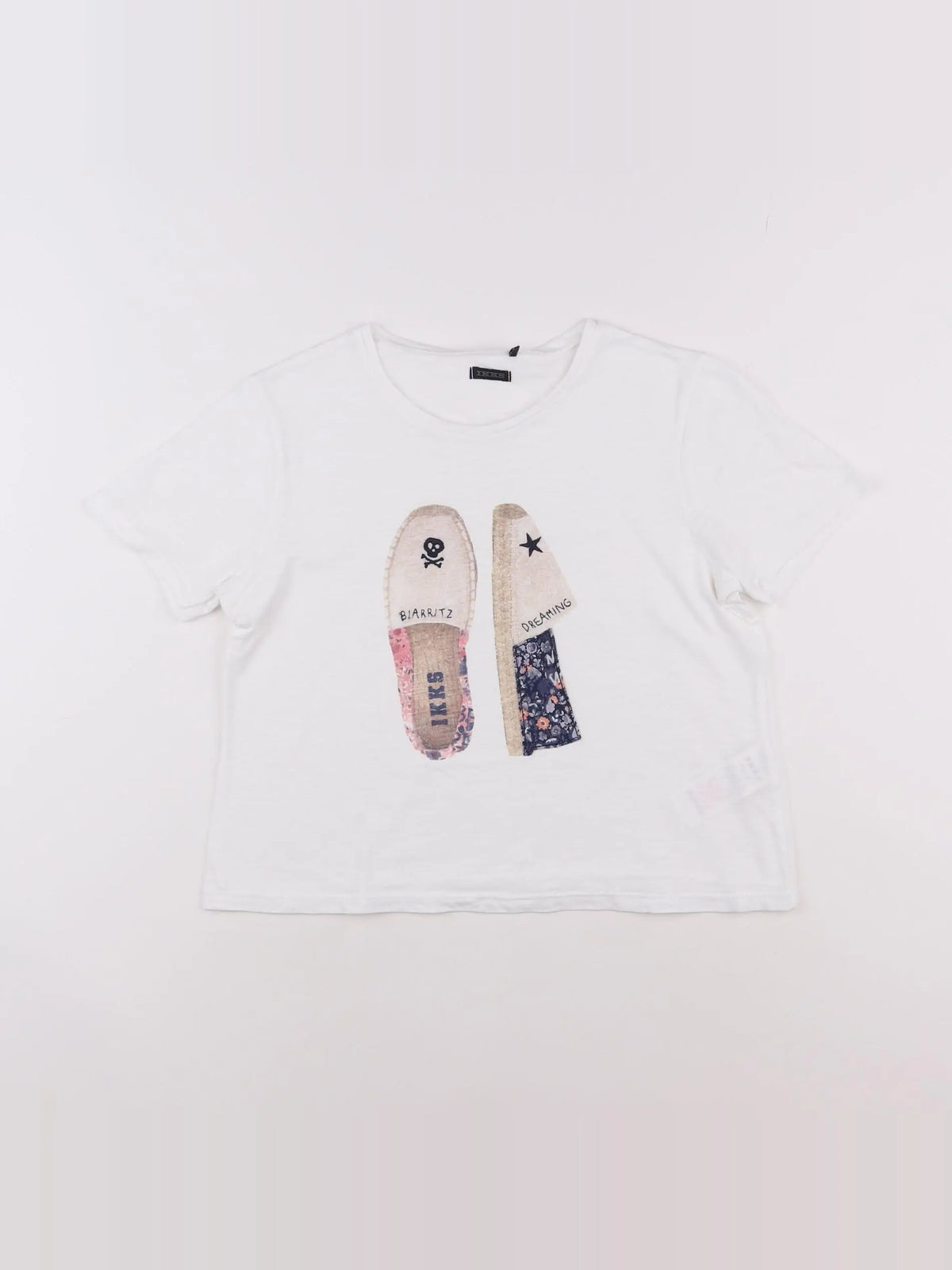 IKKS - tee-shirt blanc - 10 ans