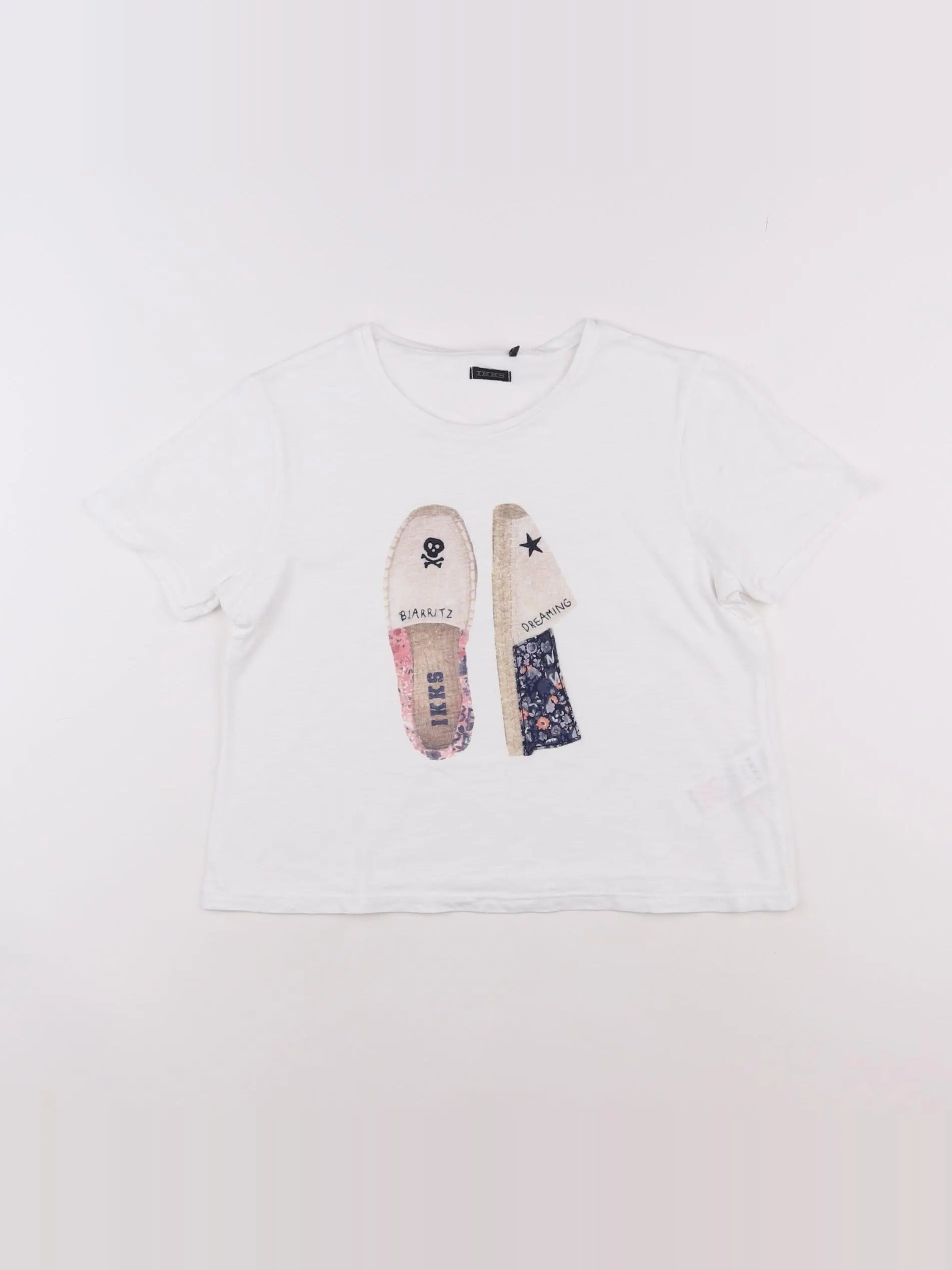 IKKS - tee-shirt blanc - 10 ans