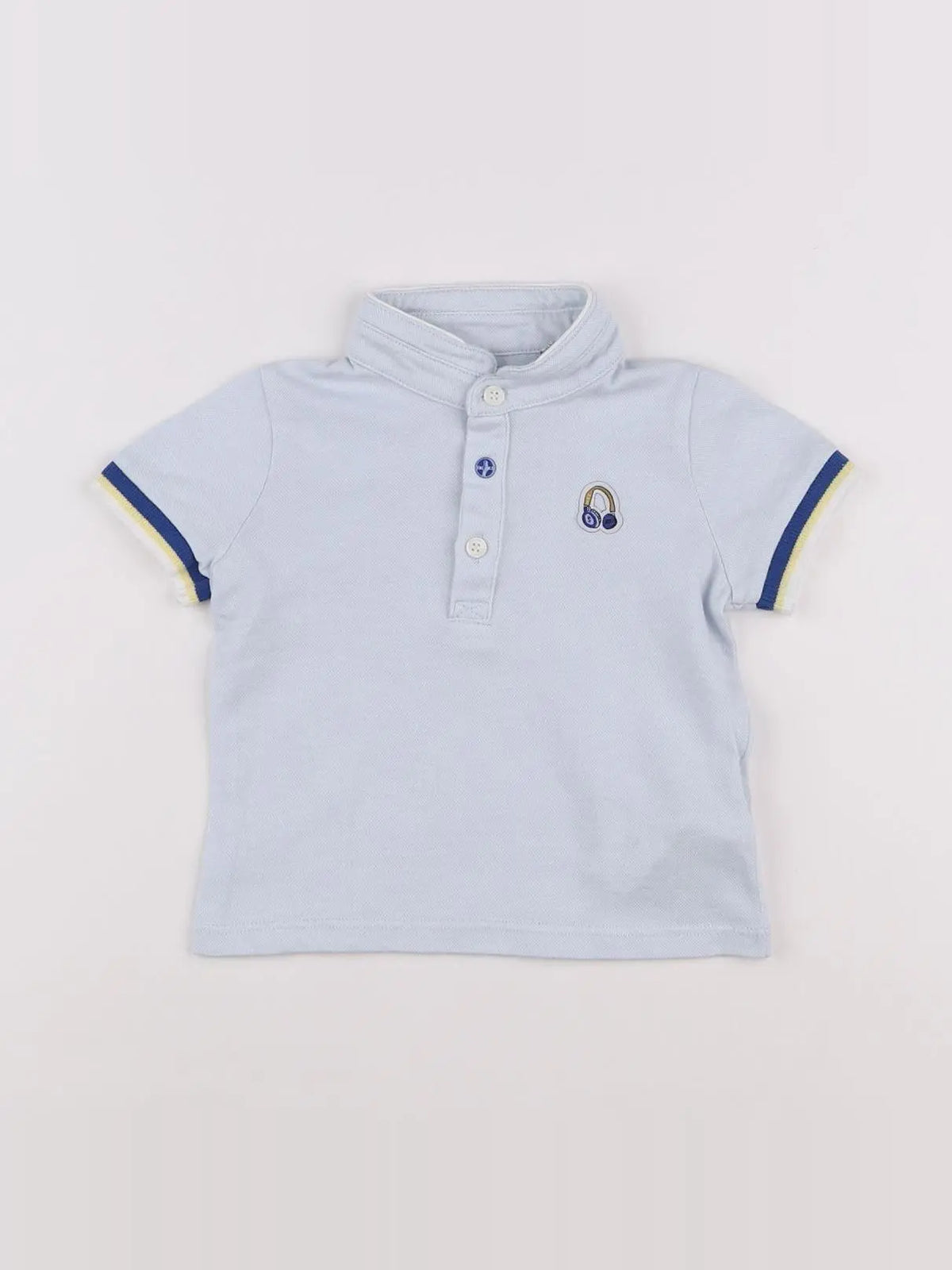 IKKS - polo bleu - 12 mois