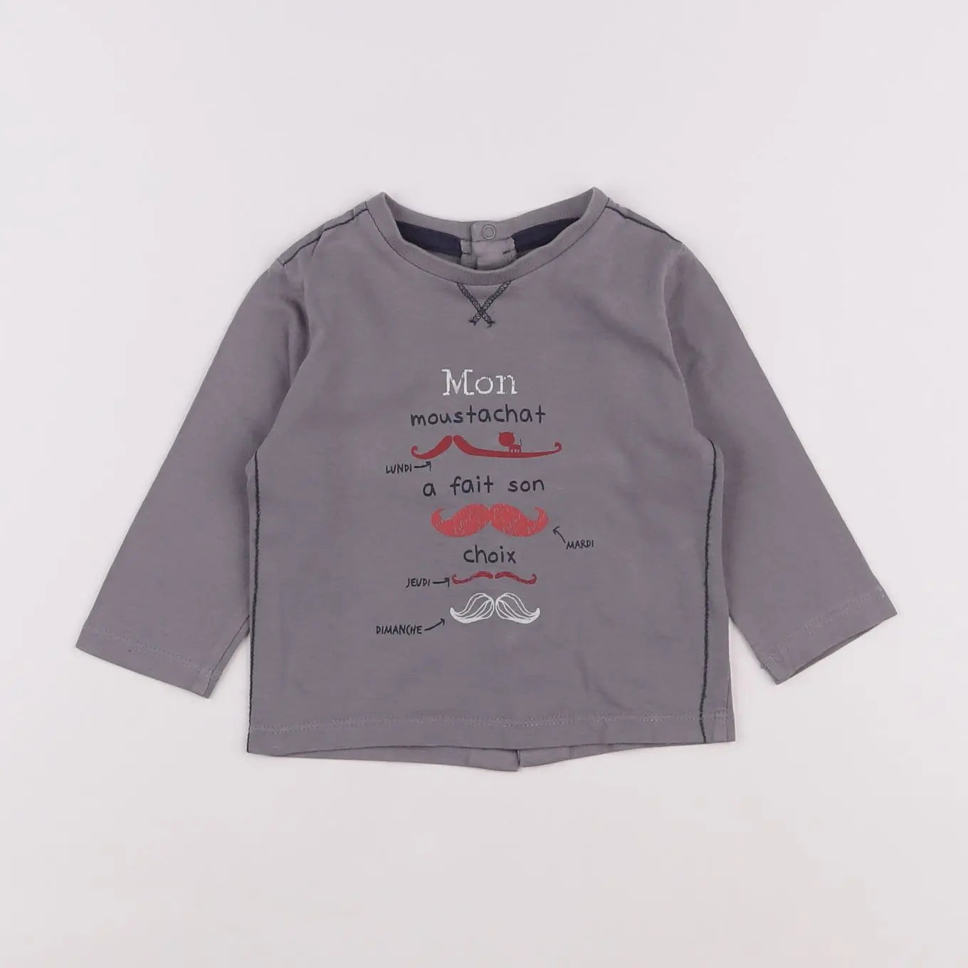 Vertbaudet - tee-shirt taupe - 9 mois