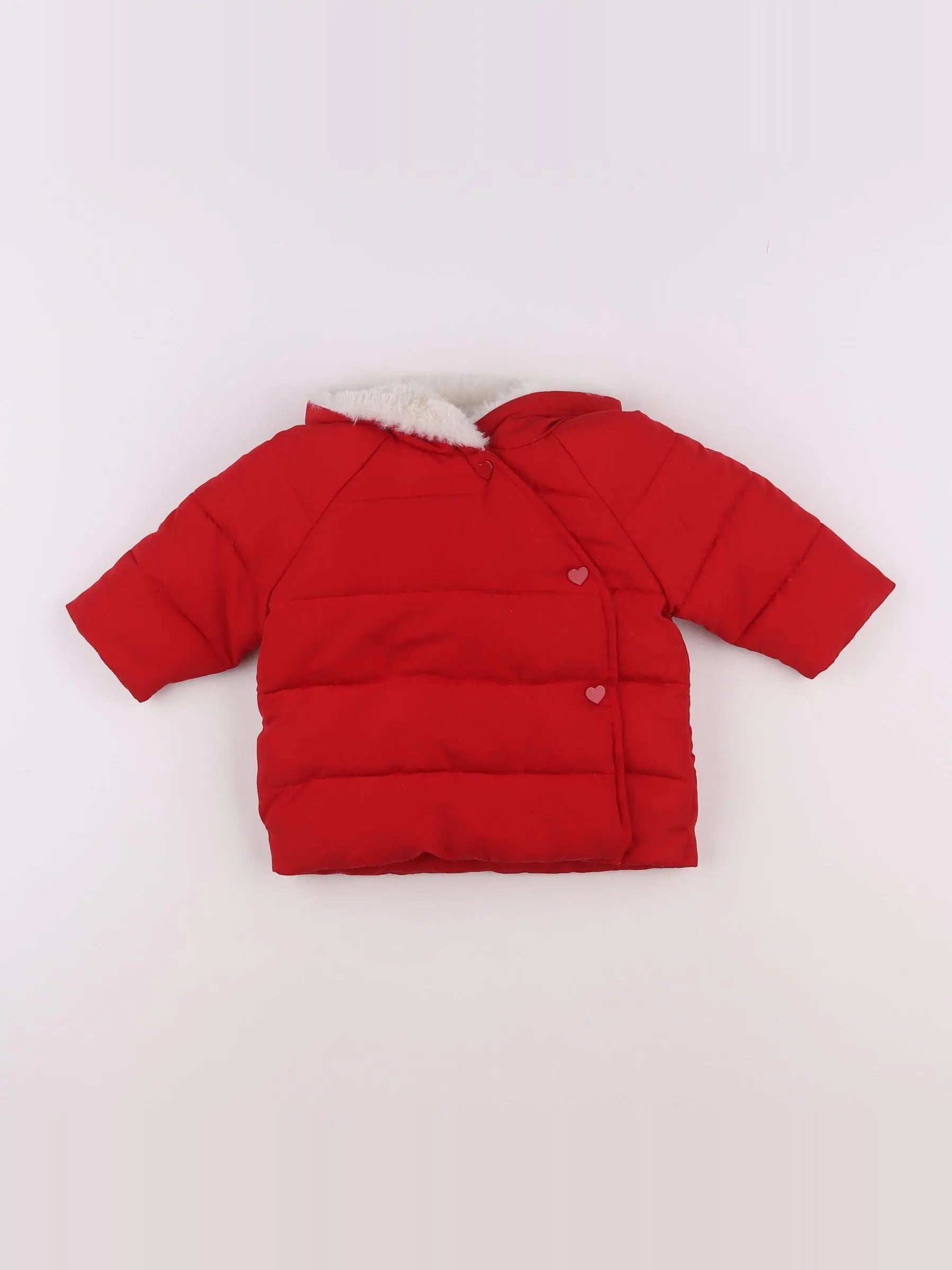 Vertbaudet - parka rouge - 6 mois