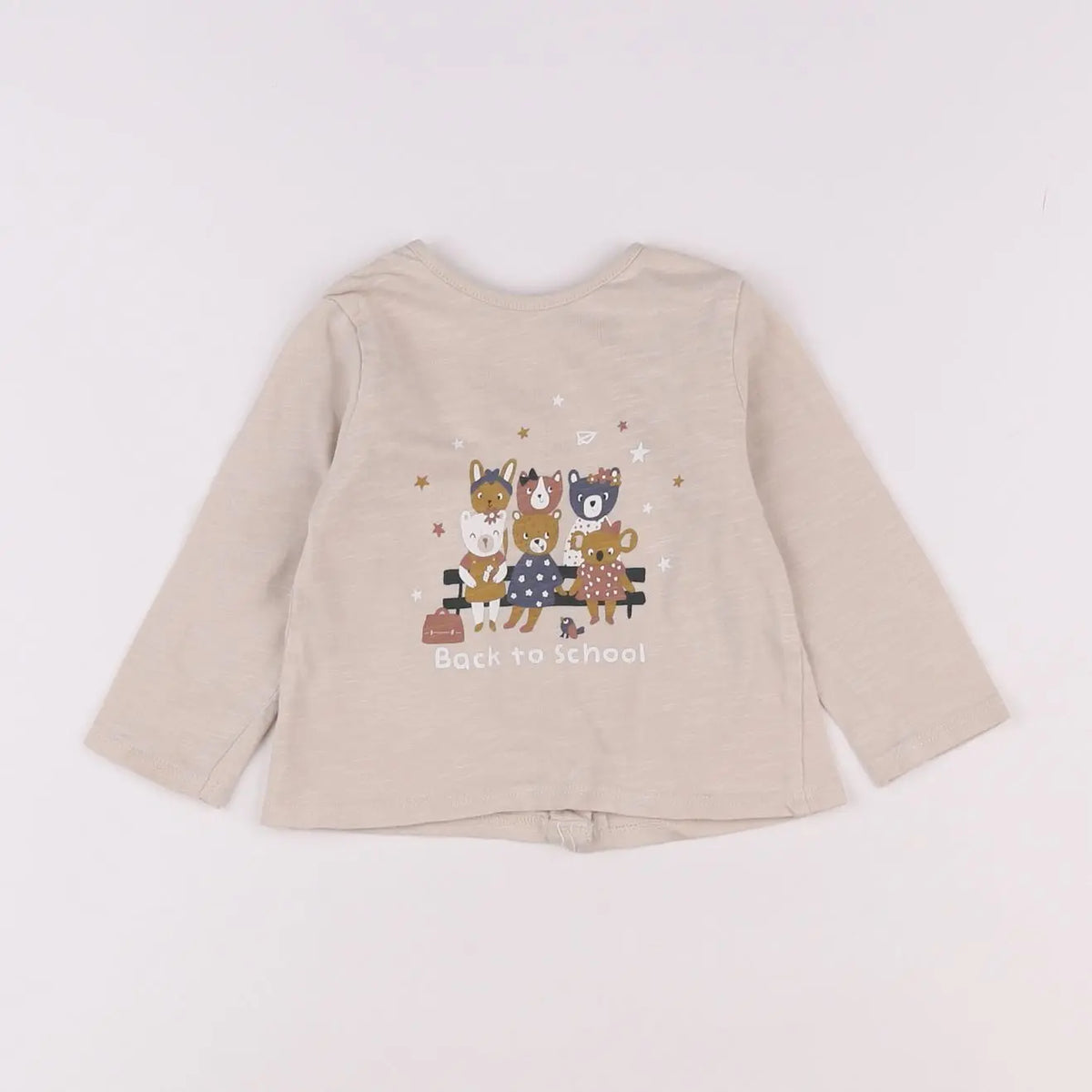 Vertbaudet - tee-shirt taupe - 6 mois