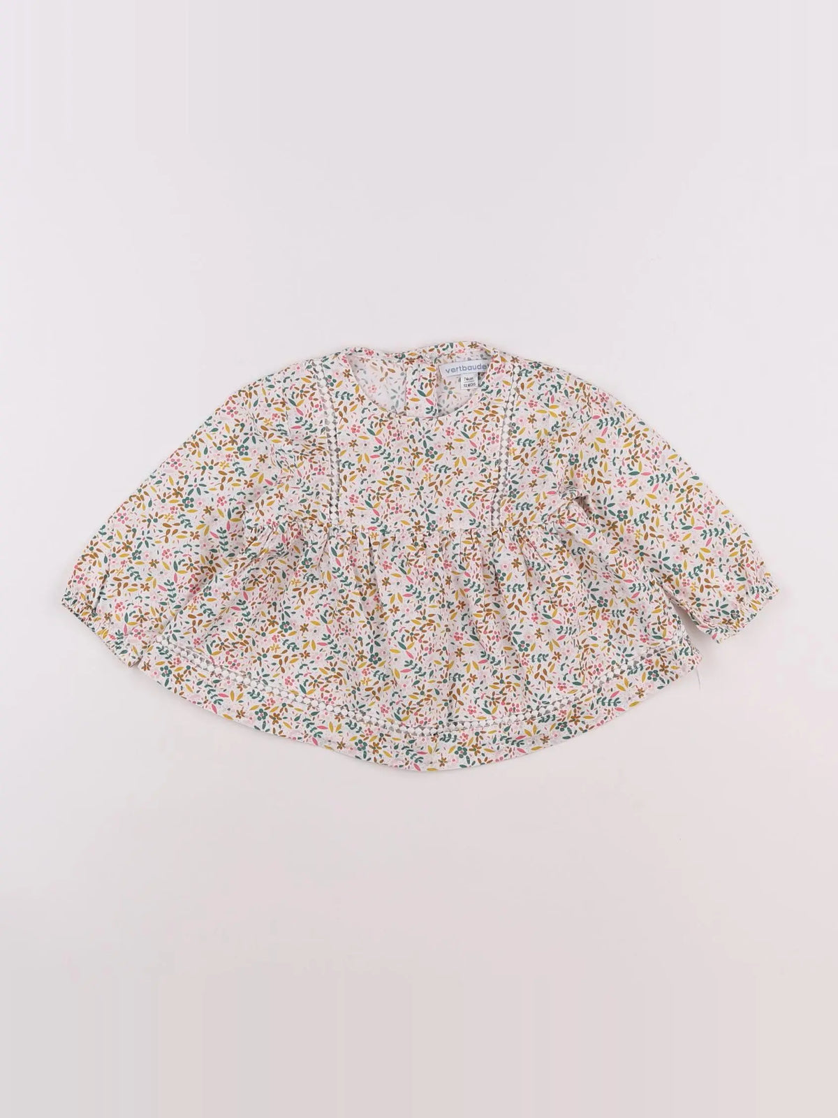 Vertbaudet - blouse multicolore - 12 mois