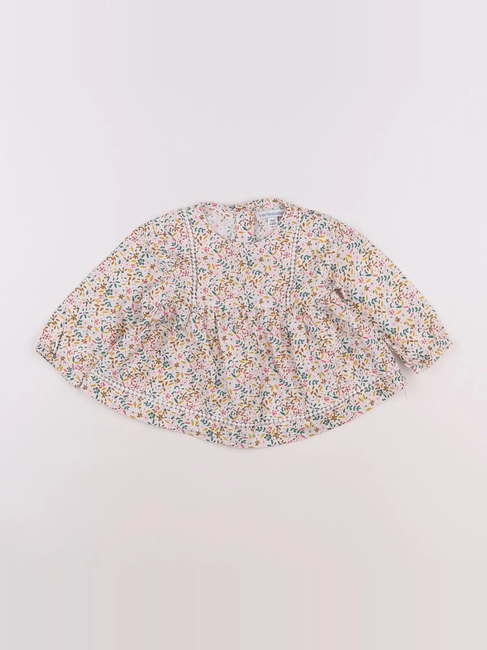 Vertbaudet - blouse multicolore - 12 mois
