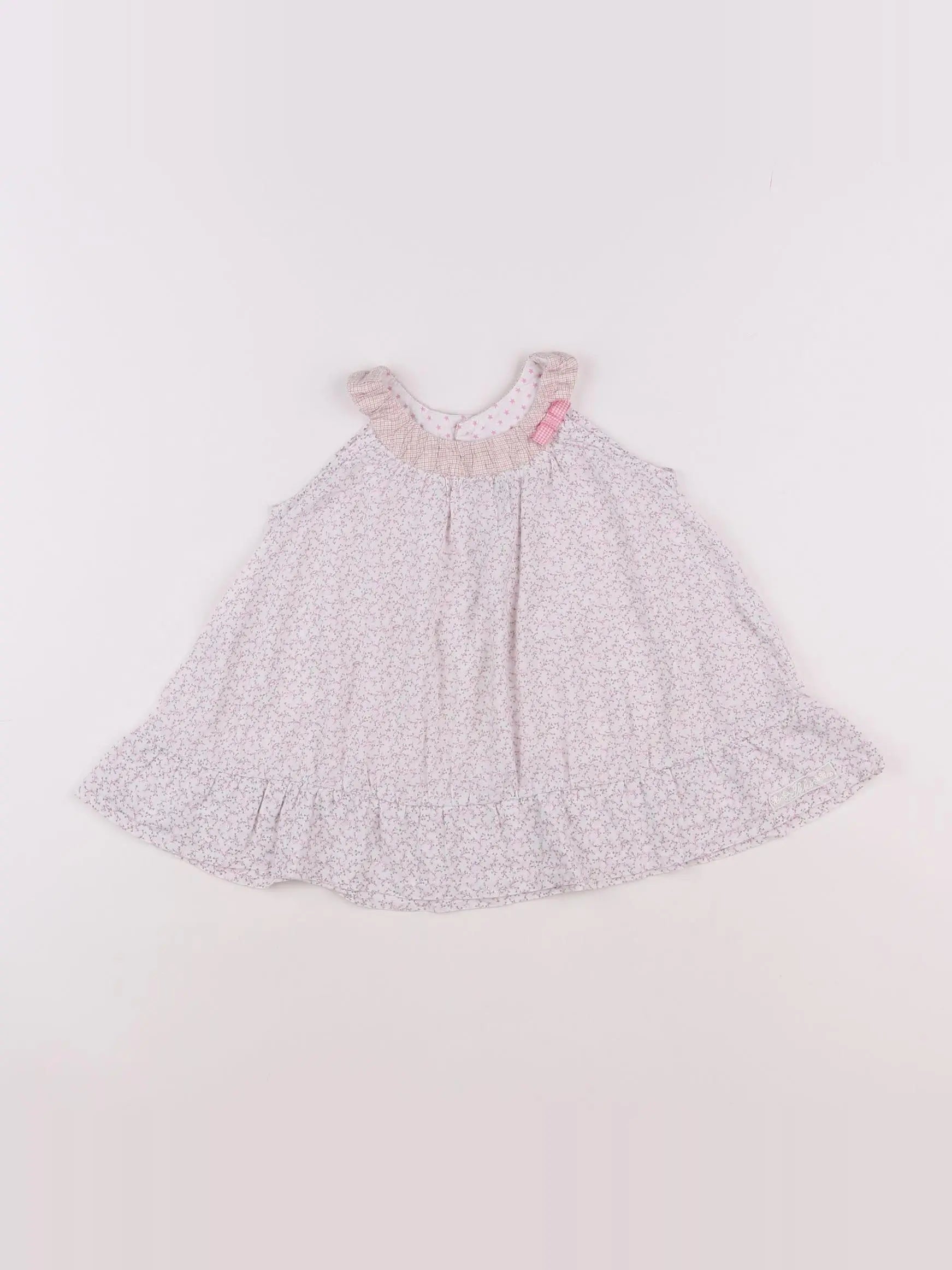 IKKS - robe blanc, rose - 12 mois