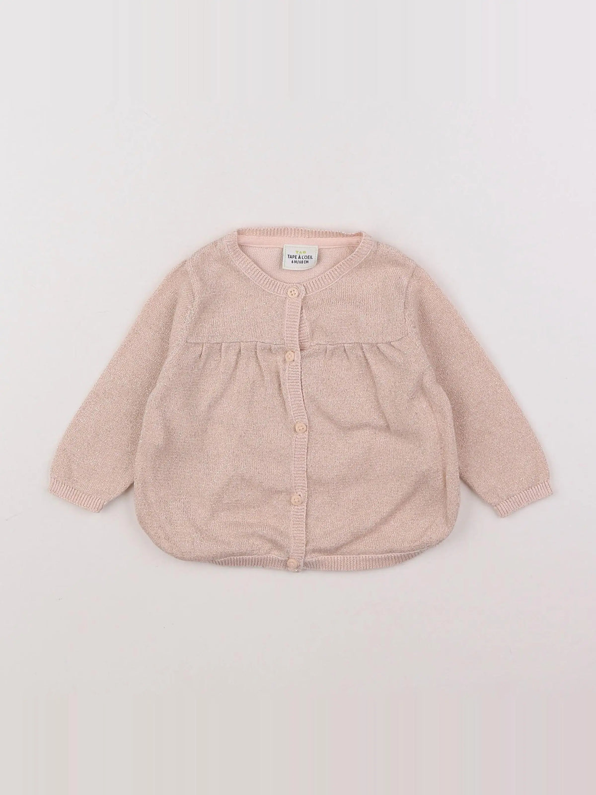 Tape à l'oeil - gilet rose - 6 mois