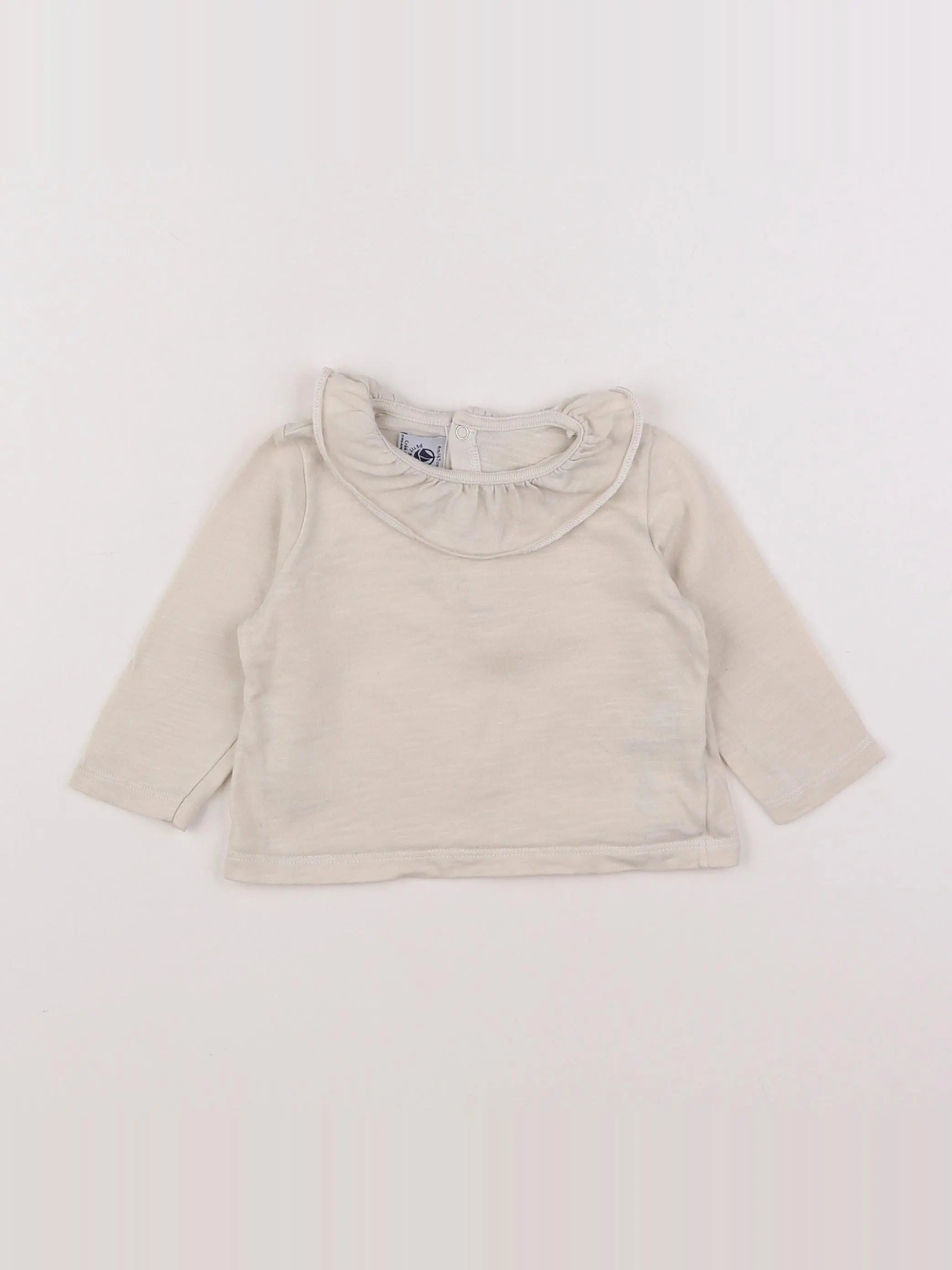 Petit Bateau - tee-shirt beige - 6 mois