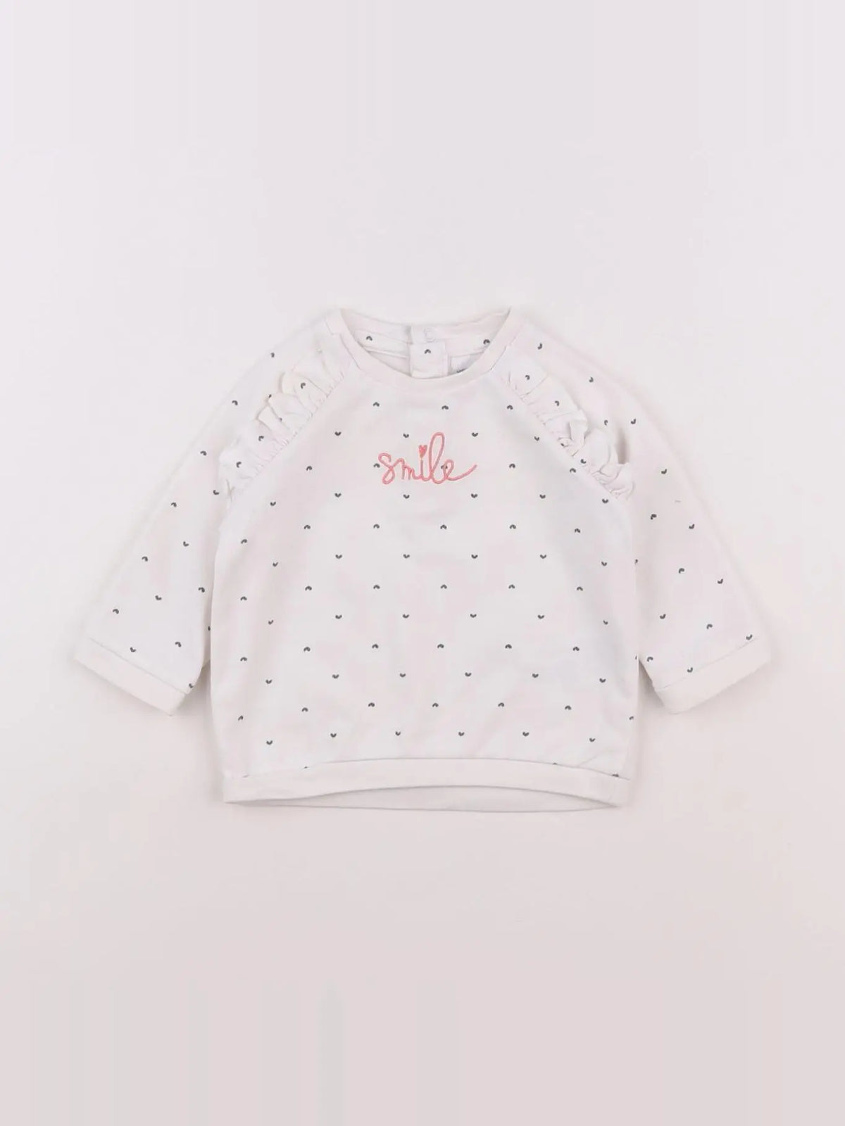 Vertbaudet - sweat blanc - 6 mois