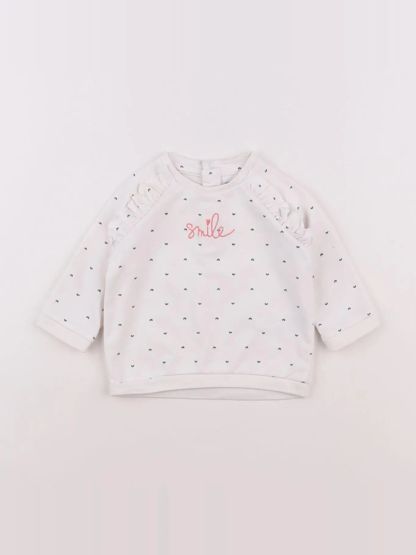 Vertbaudet - sweat blanc - 6 mois