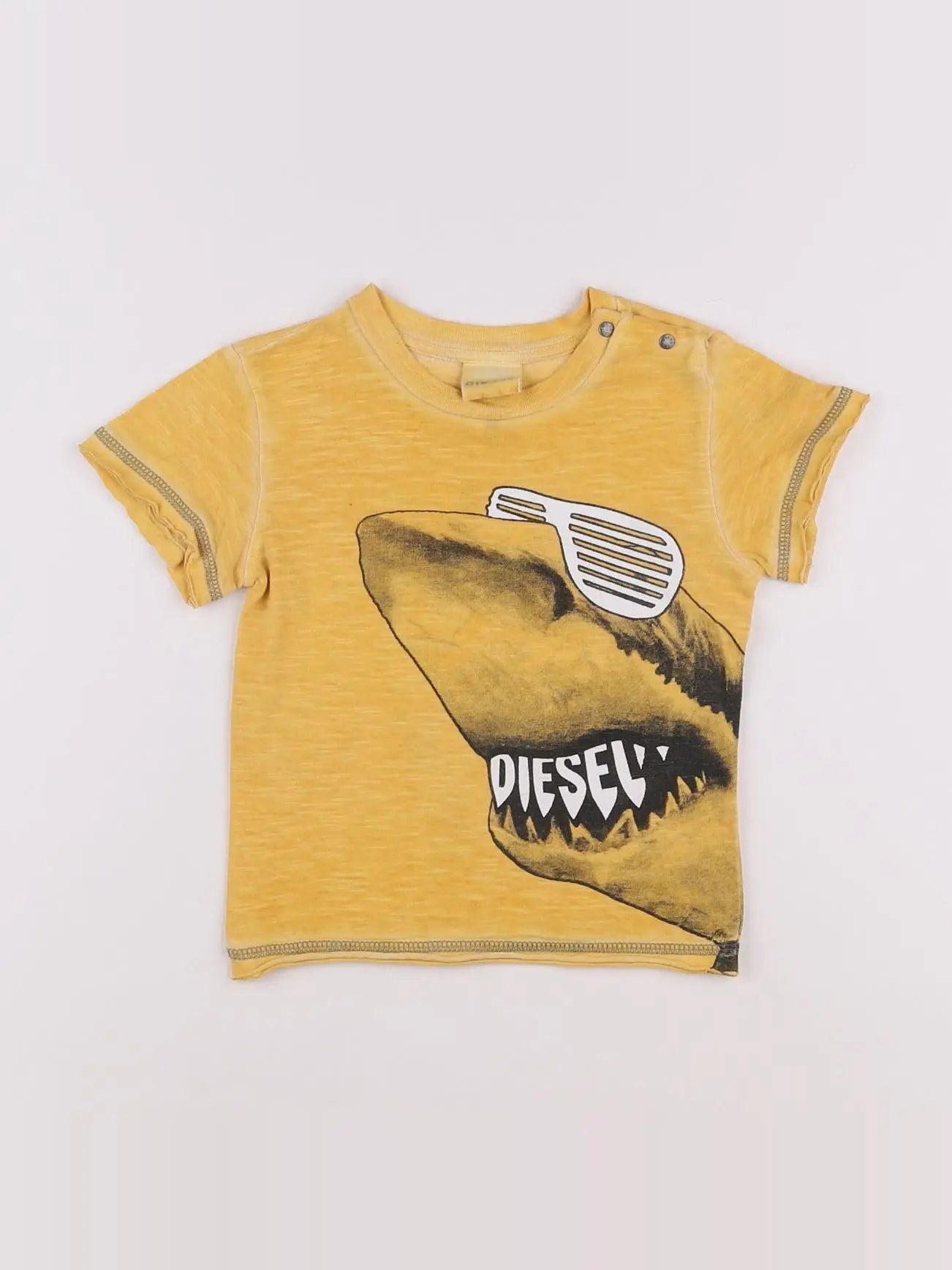 Diesel - tee-shirt jaune - 12 mois