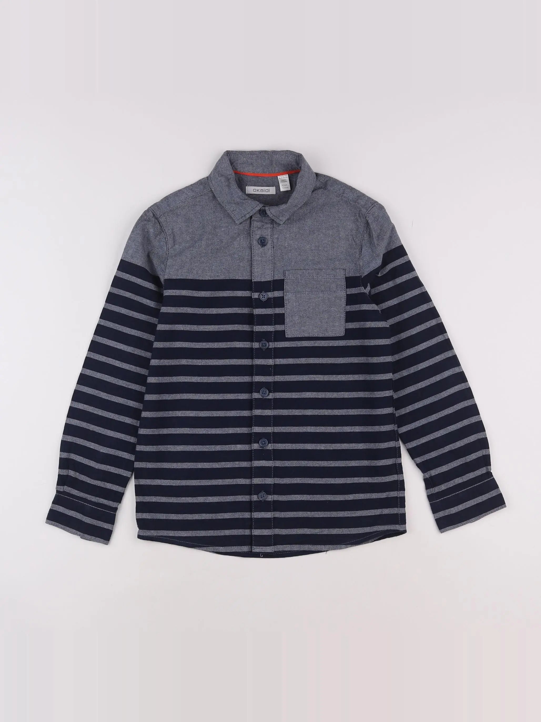 Okaidi - chemise bleu - 10 ans