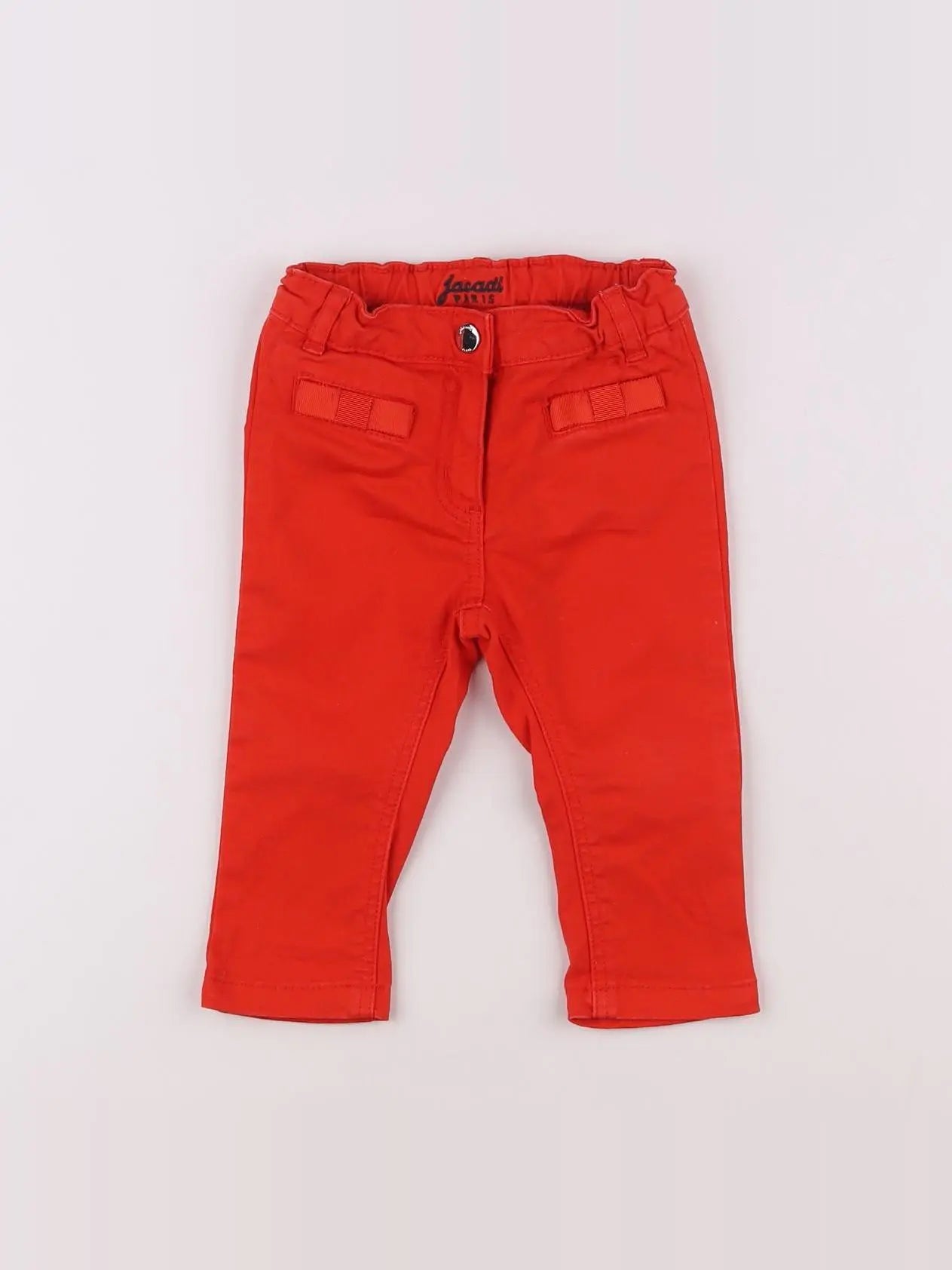 Jacadi - jean rouge - 12 mois