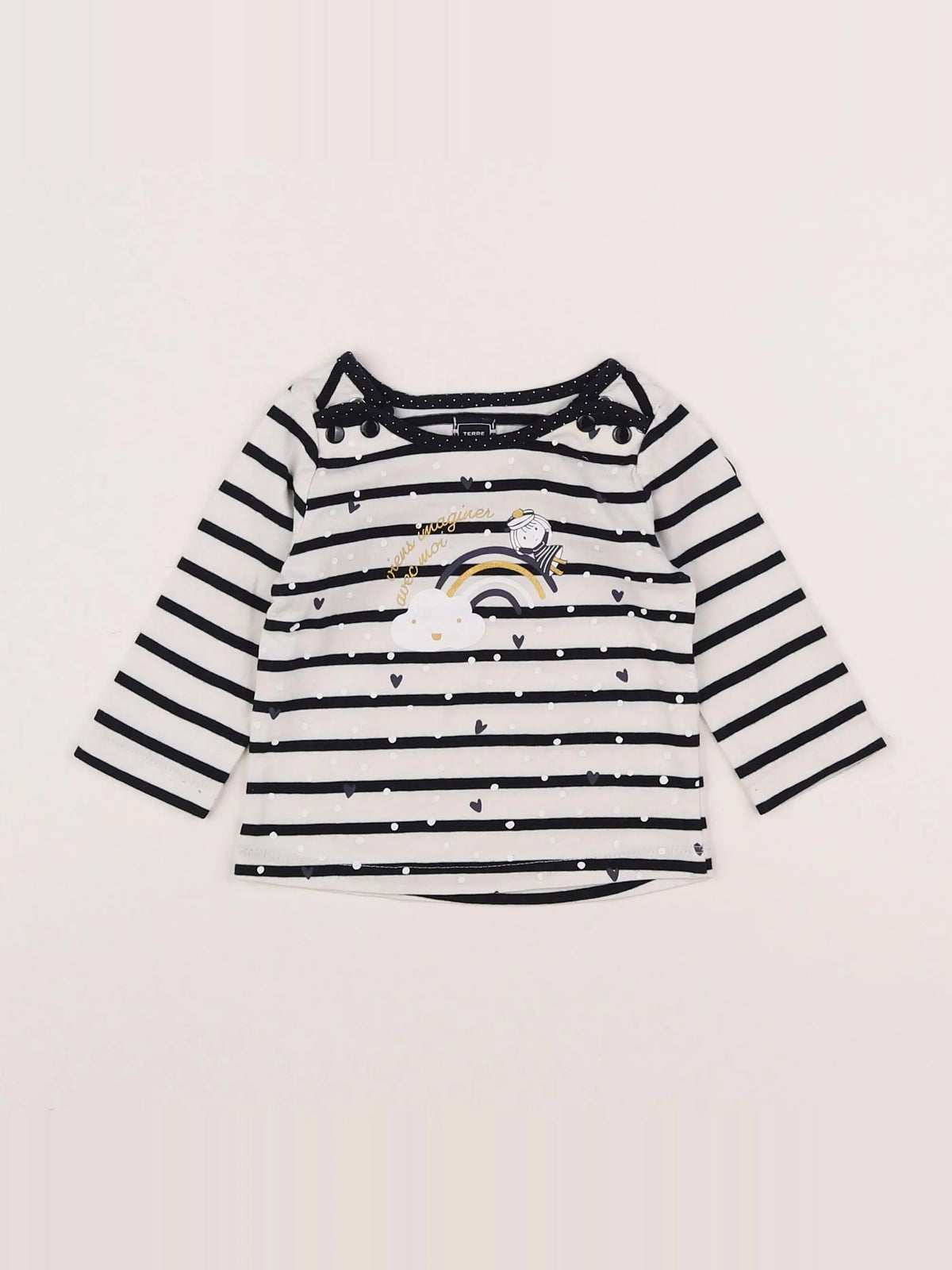 Terre de marins - tee-shirt bleu - 6 mois