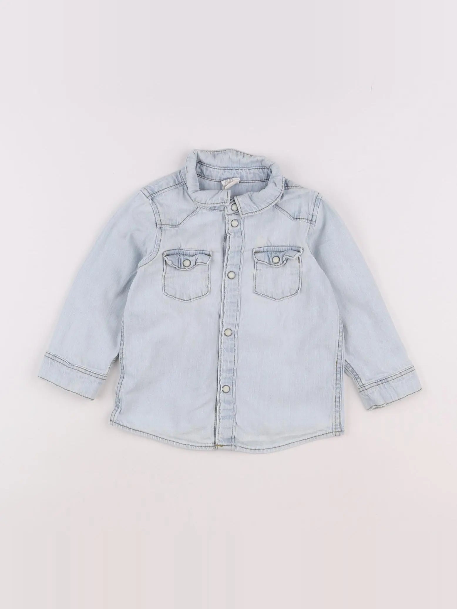 H&M - chemise bleu - 9/12 mois