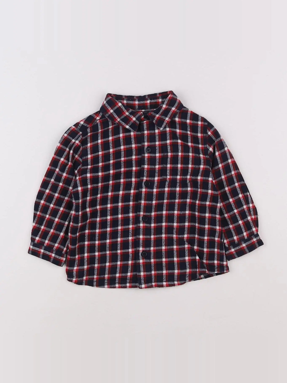 Boutchou - chemise bleu - 12 mois