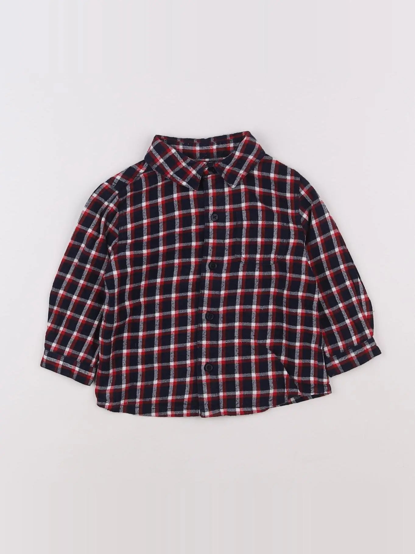 Boutchou - chemise bleu - 12 mois