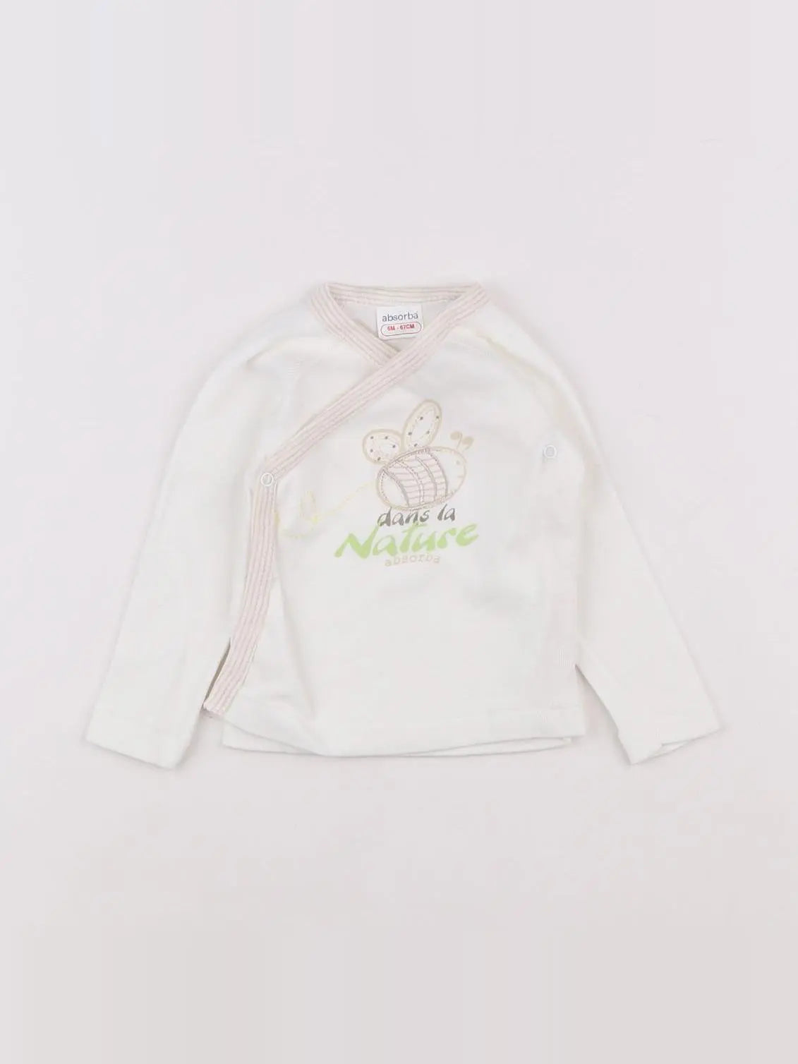 Absorba - tee-shirt blanc - 6 mois