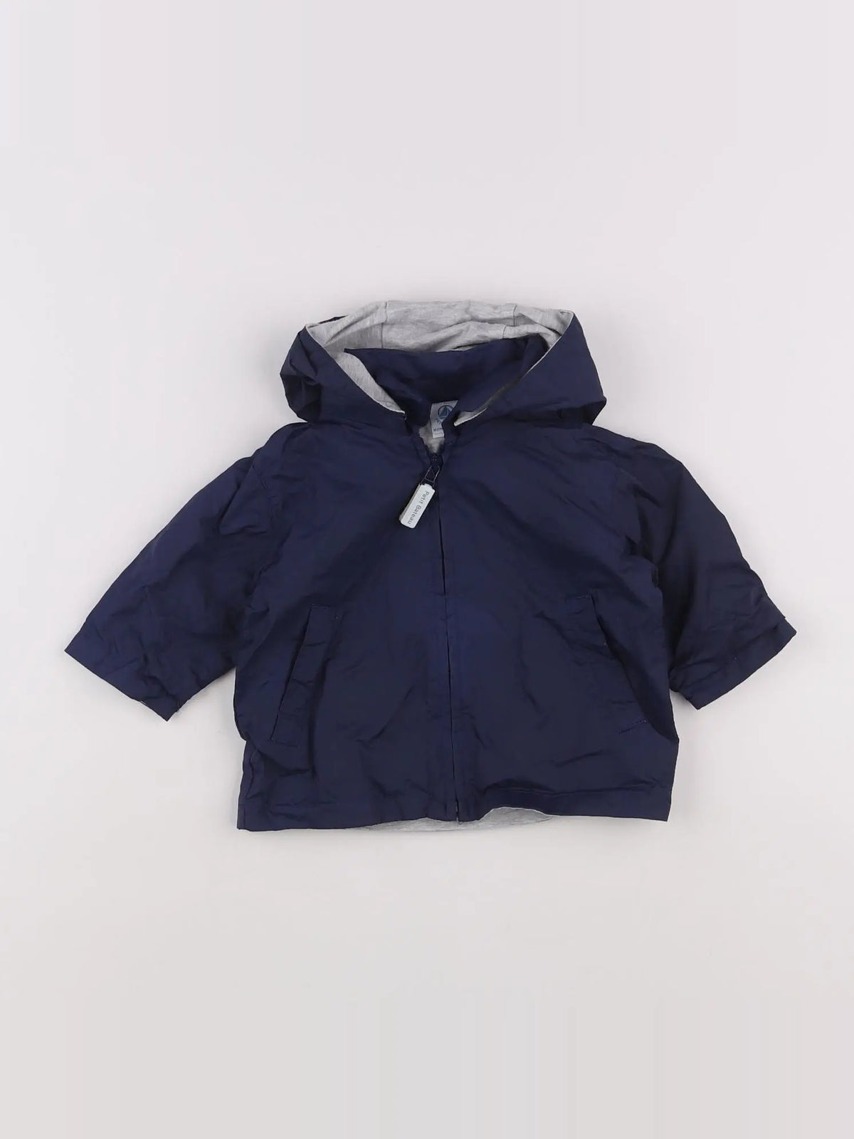 Petit Bateau - imperméable bleu - 3 mois