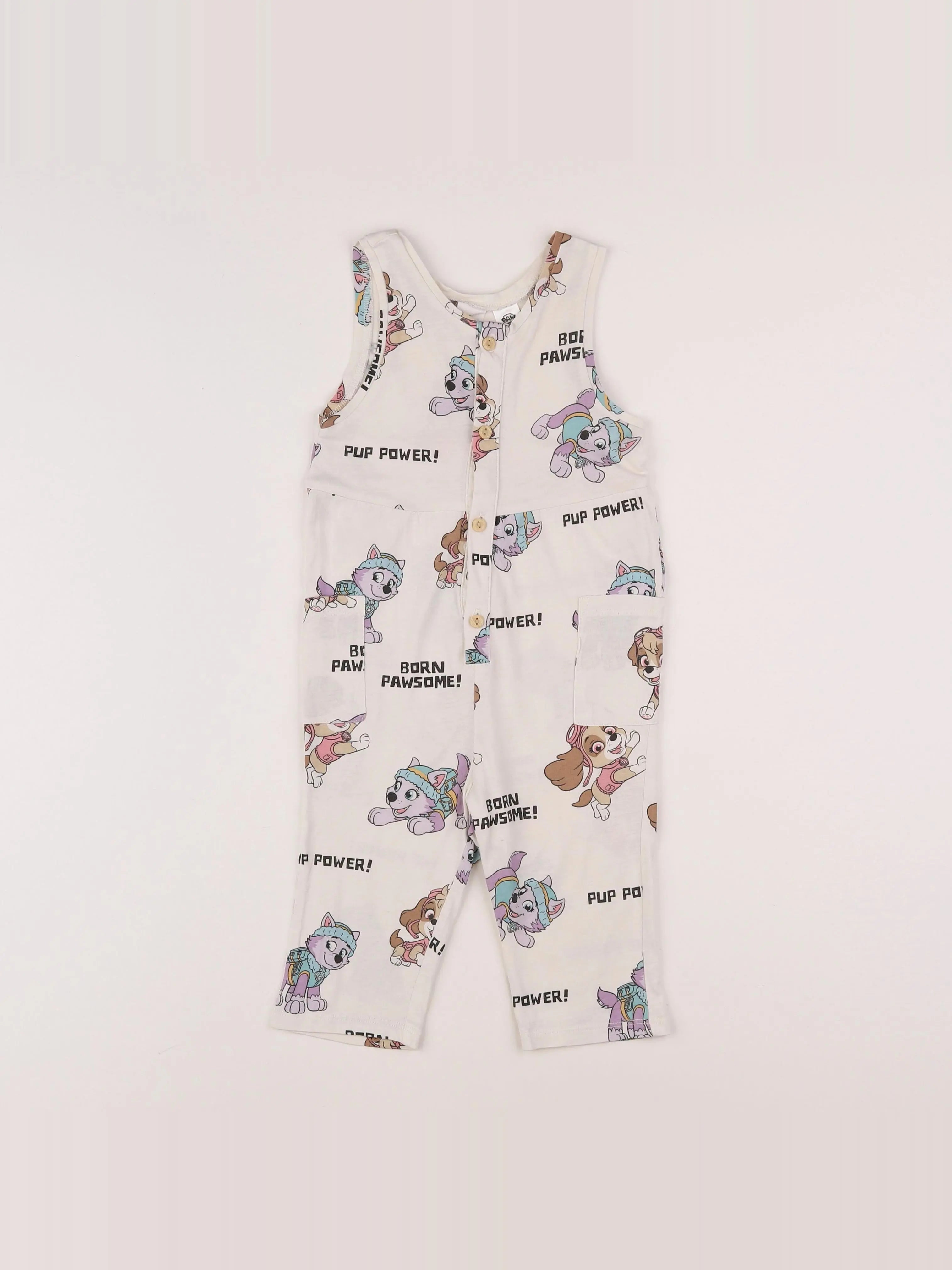 H&M - combinaison blanc - 9/12 mois