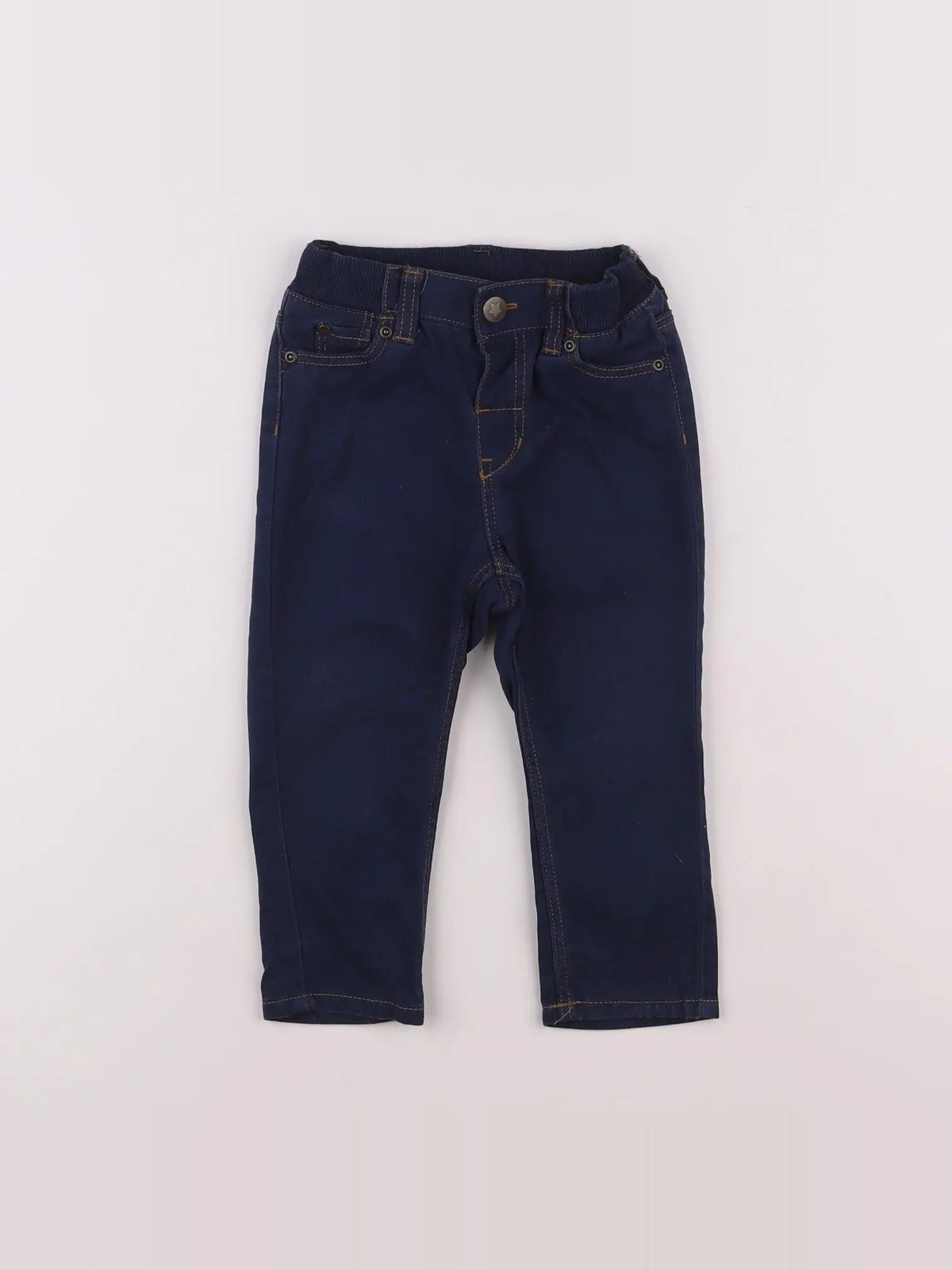 H&M - pantalon bleu - 9/12 mois
